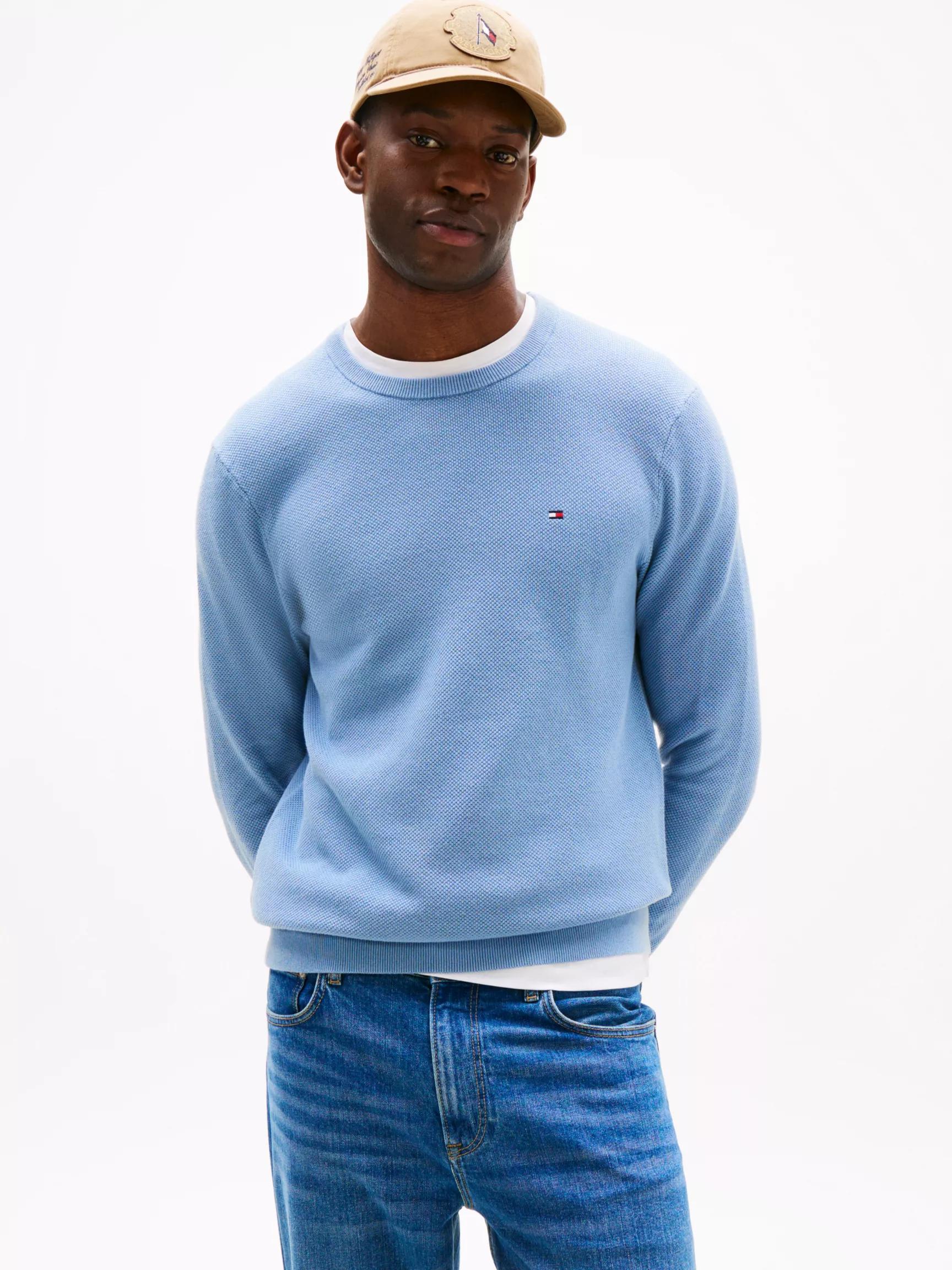 Textured Knit Crewneck Sweater by TOMMY HILFIGER