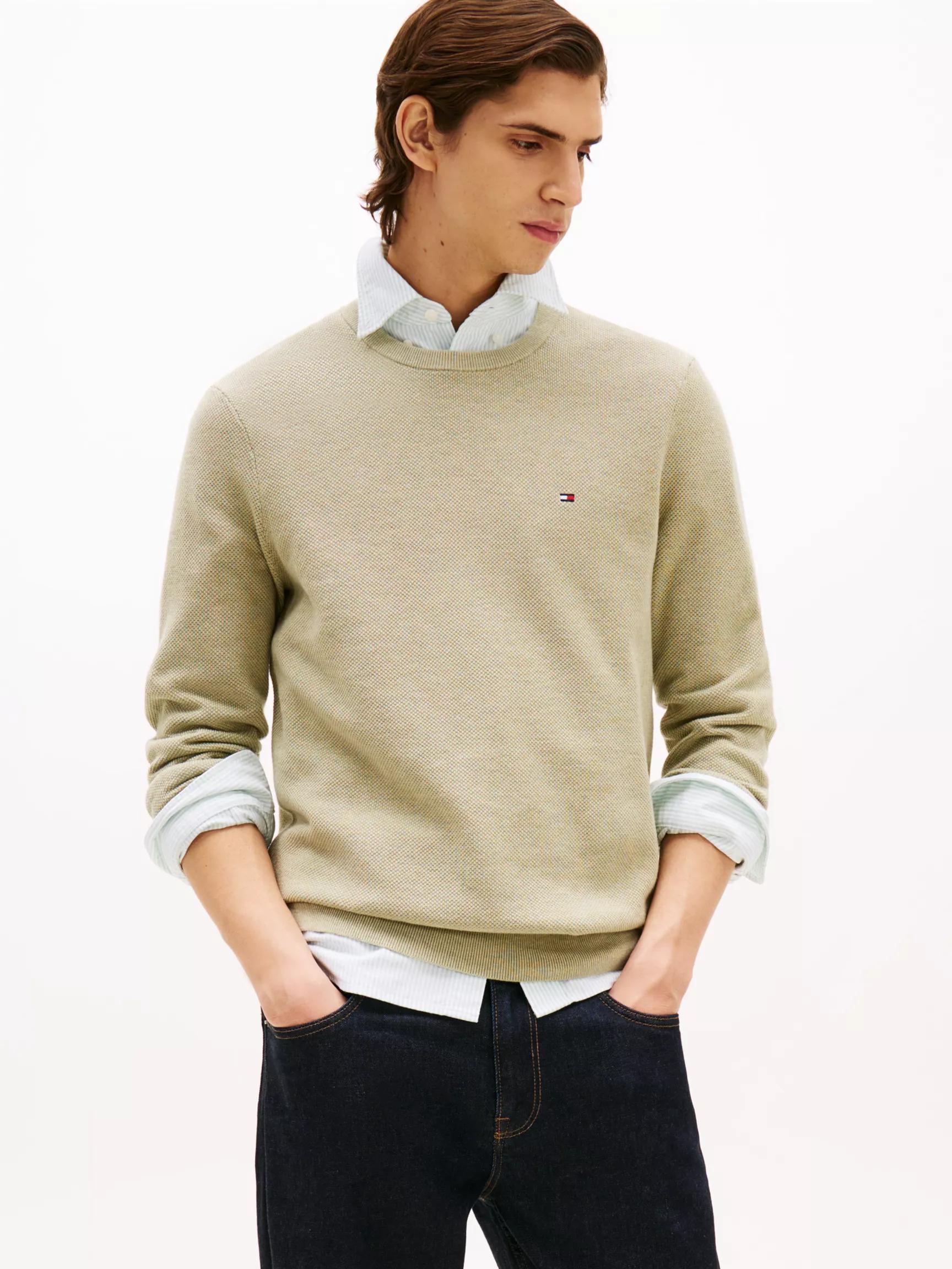 Textured Knit Crewneck Sweater by TOMMY HILFIGER