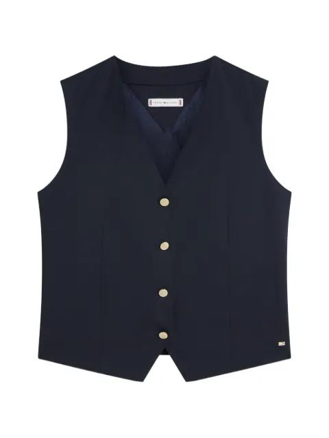 Timeless v-neck button-up wool-blend waistcoat by TOMMY HILFIGER