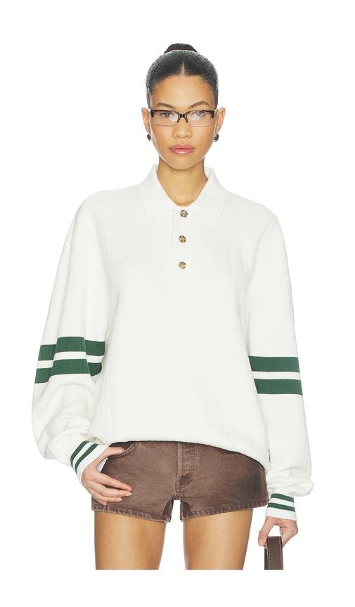 Tommy Jeans 90s Colorblock Knitted Polo in White by TOMMY HILFIGER