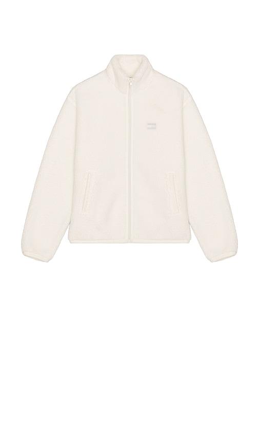 Tommy Jeans Badge Full Zip Teddy Sweatshirt in White by TOMMY HILFIGER Tommy Jeans Badge Full Zip Teddy Sweatshirt in White by TOMMY HILFIGER