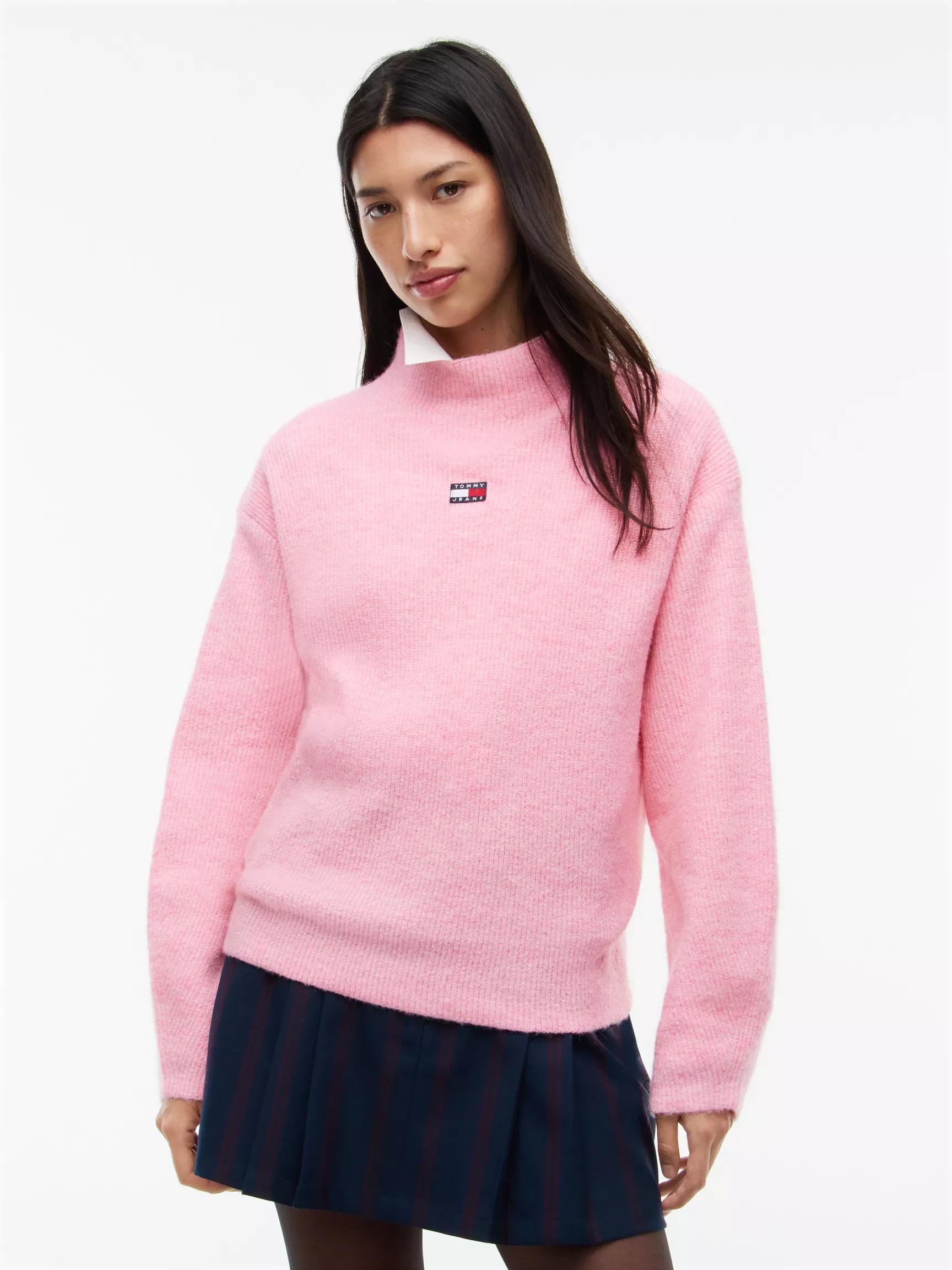 Tommy Jeans Badge Mockneck Sweater by TOMMY HILFIGER