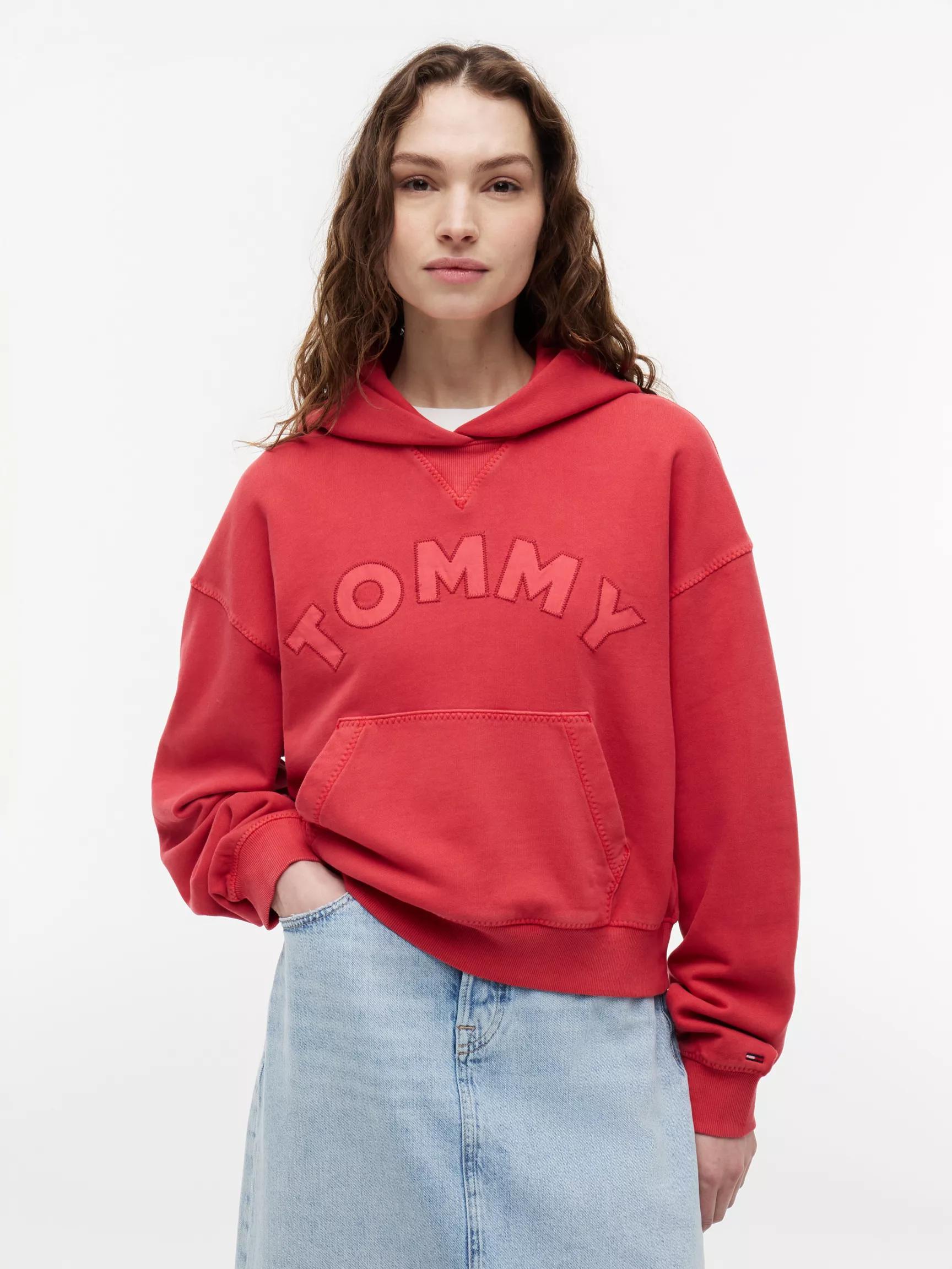Tommy Jeans Boxy Fit Garment-Dyed Hoodie by TOMMY HILFIGER