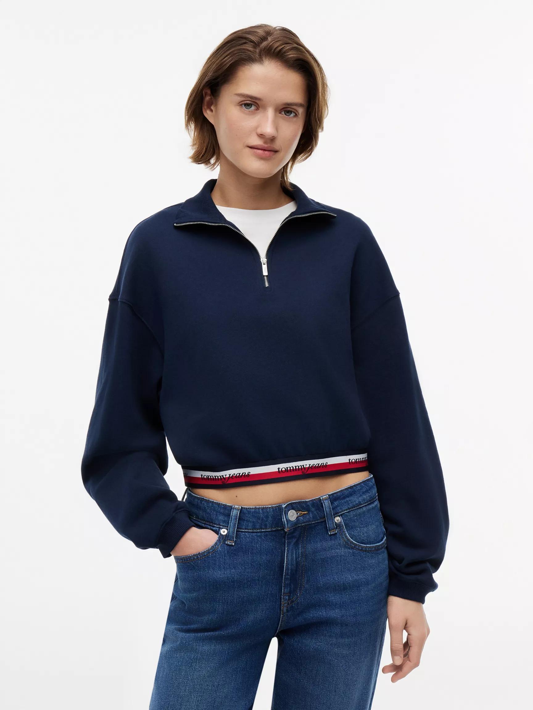 Tommy Jeans Boxy Quarter-Zip Sweatshirt by TOMMY HILFIGER