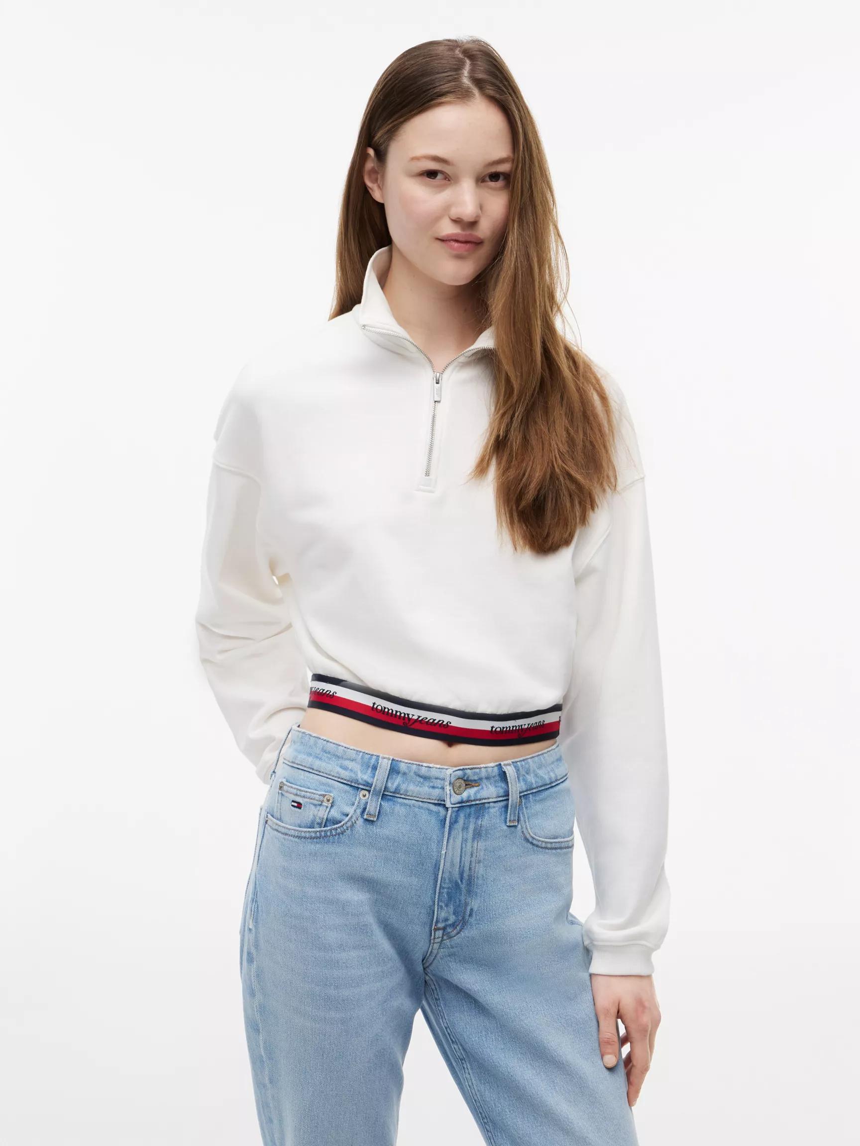 Tommy Jeans Boxy Quarter-Zip Sweatshirt by TOMMY HILFIGER