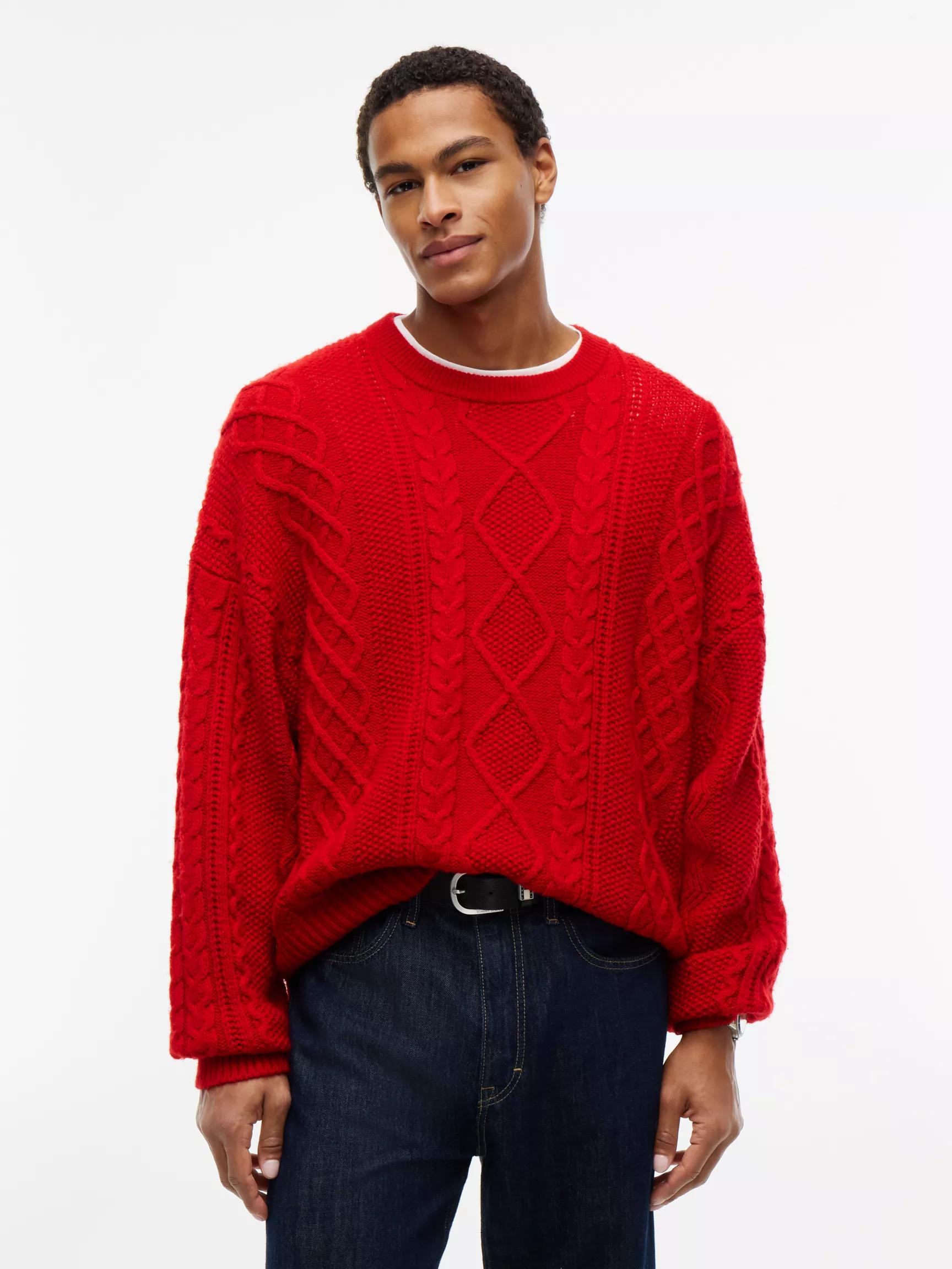 Tommy Jeans Cable Knit Wool Sweater by TOMMY HILFIGER