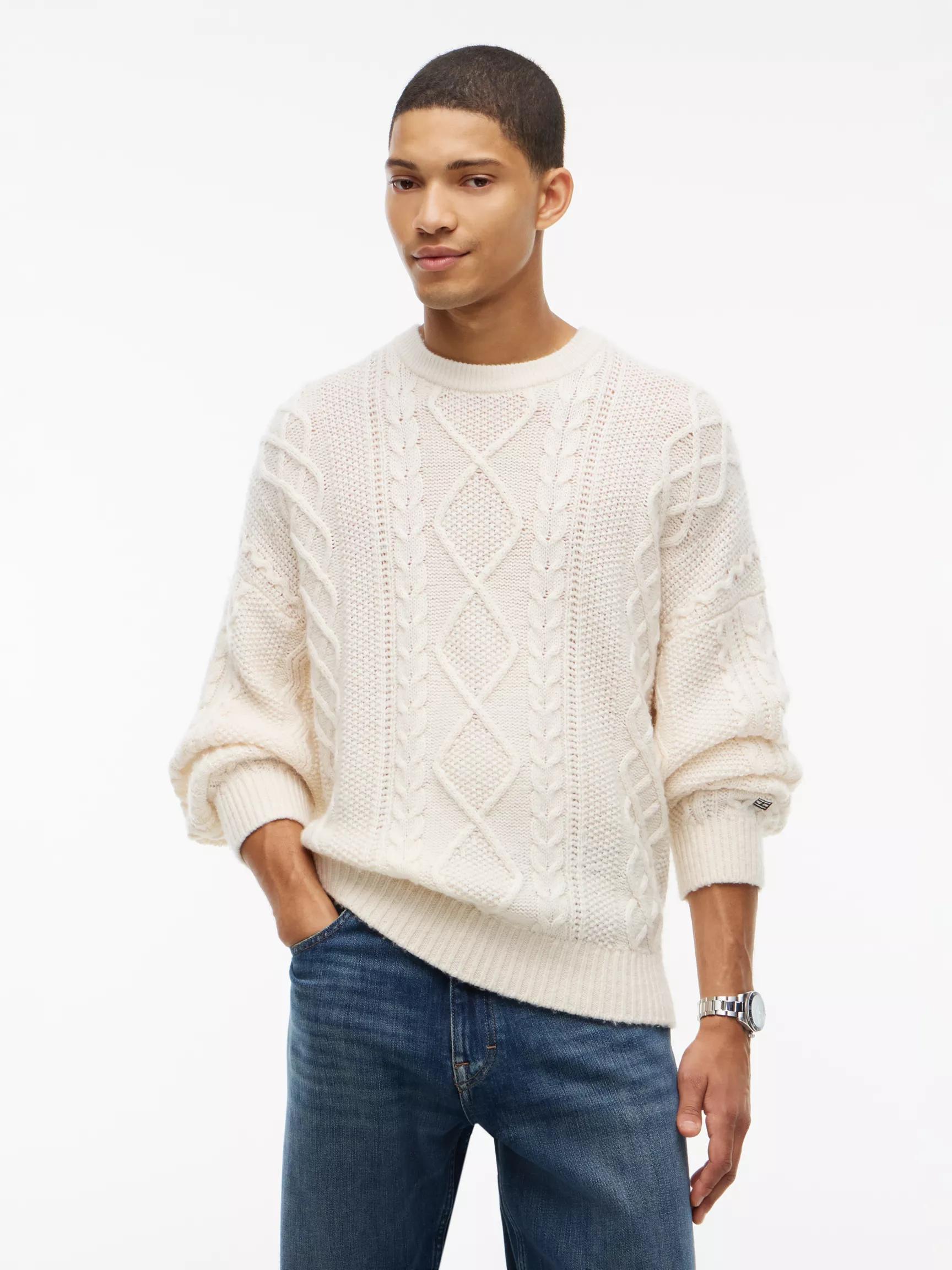 Tommy Jeans Cable Knit Wool Sweater by TOMMY HILFIGER