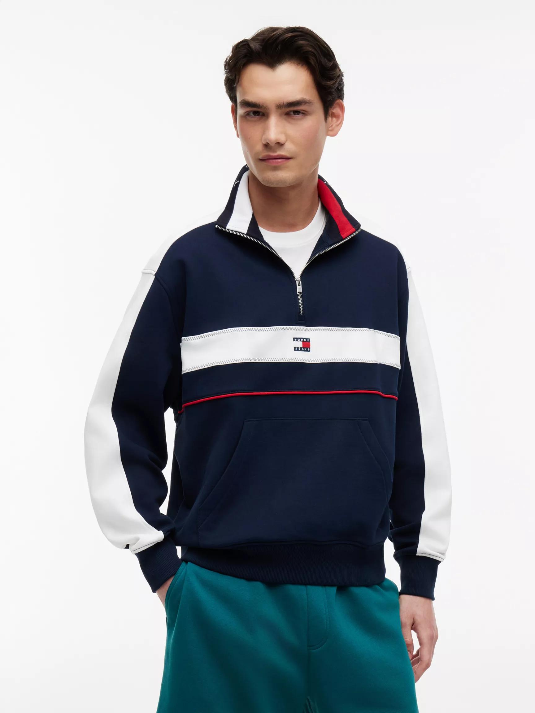 Tommy Jeans Colorblock Quarter-Zip by TOMMY HILFIGER