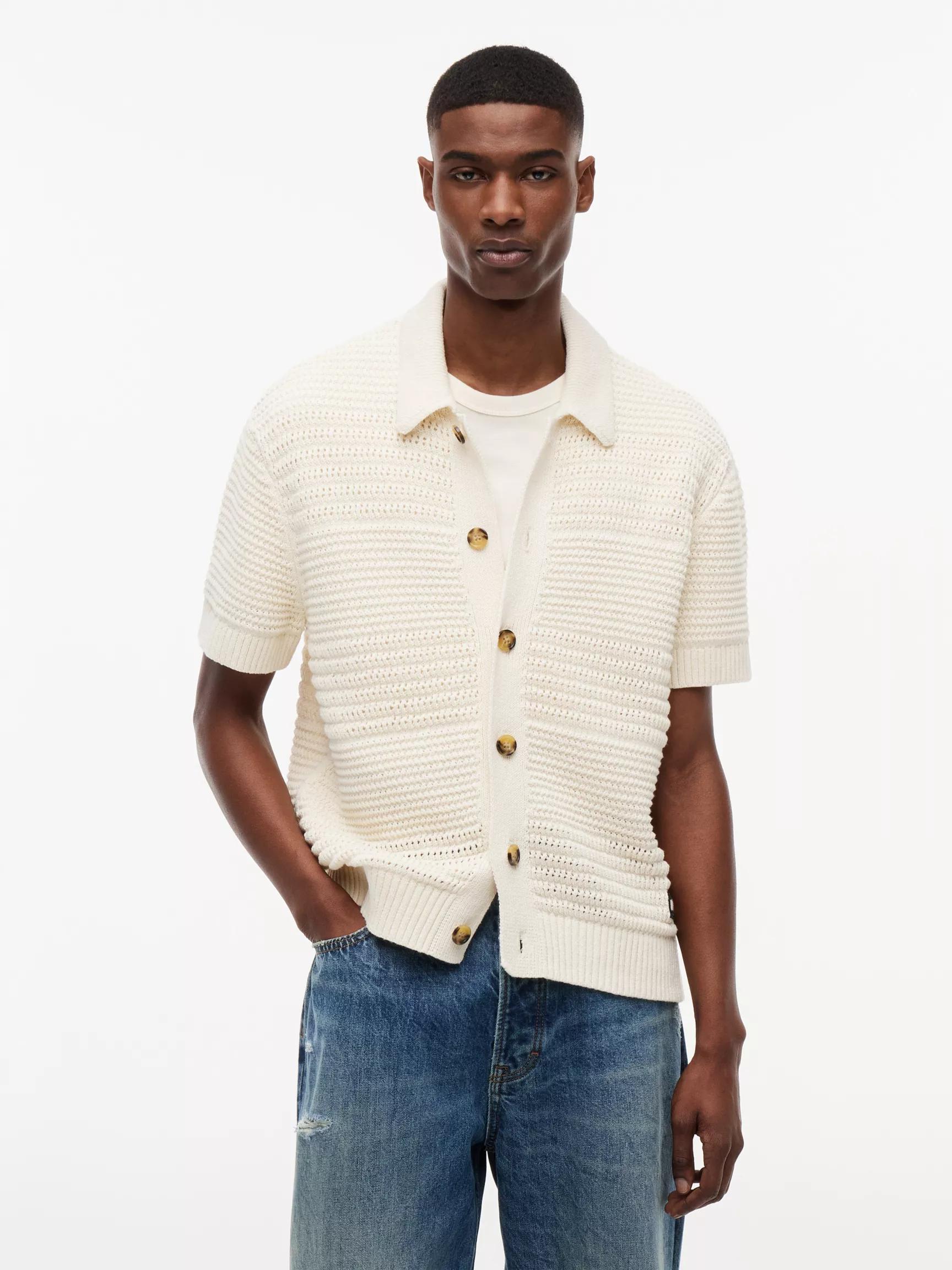 Tommy Jeans Crochet Shirt Cardigan by TOMMY HILFIGER