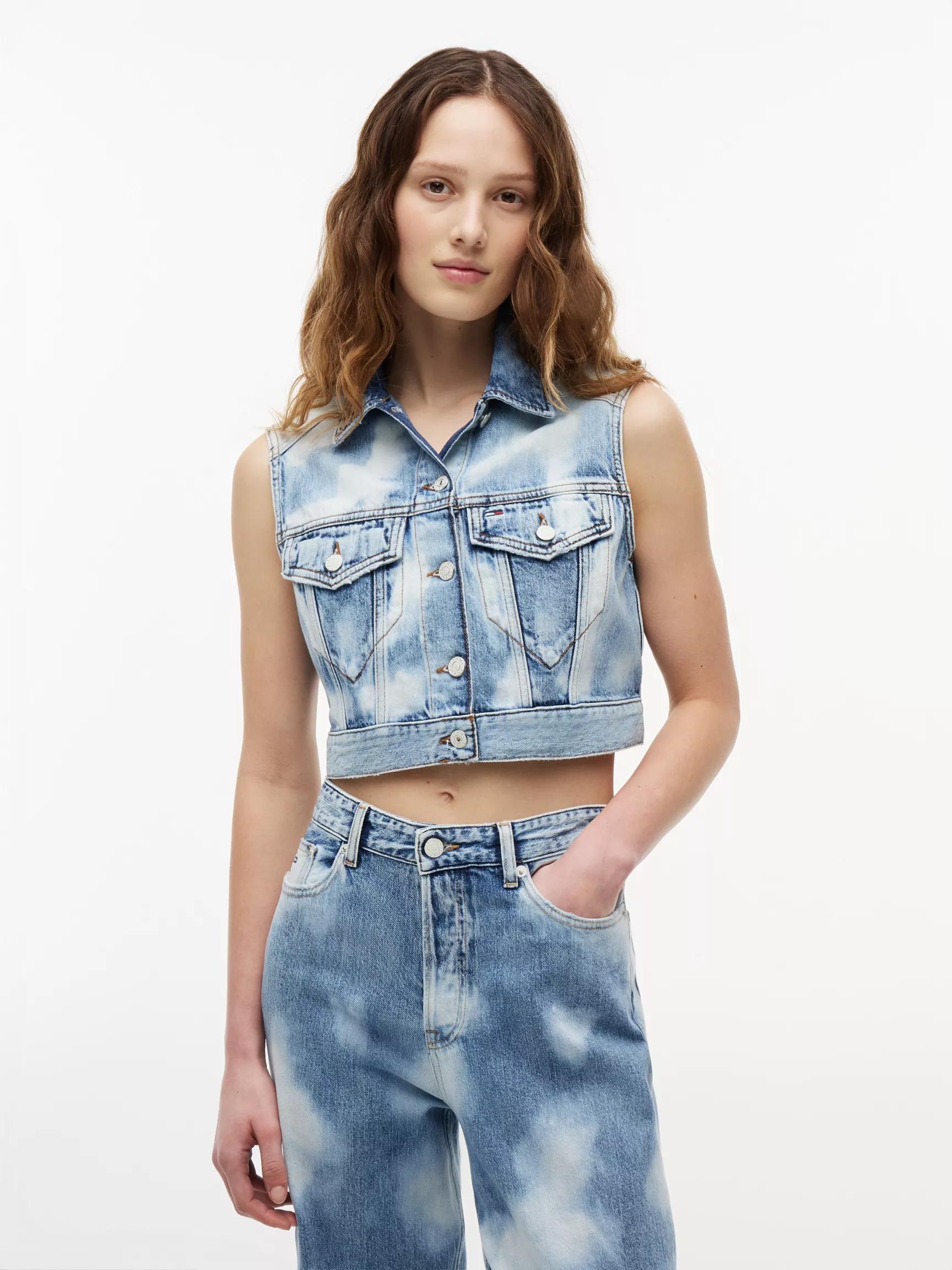 Tommy Jeans Cropped Denim Vest by TOMMY HILFIGER
