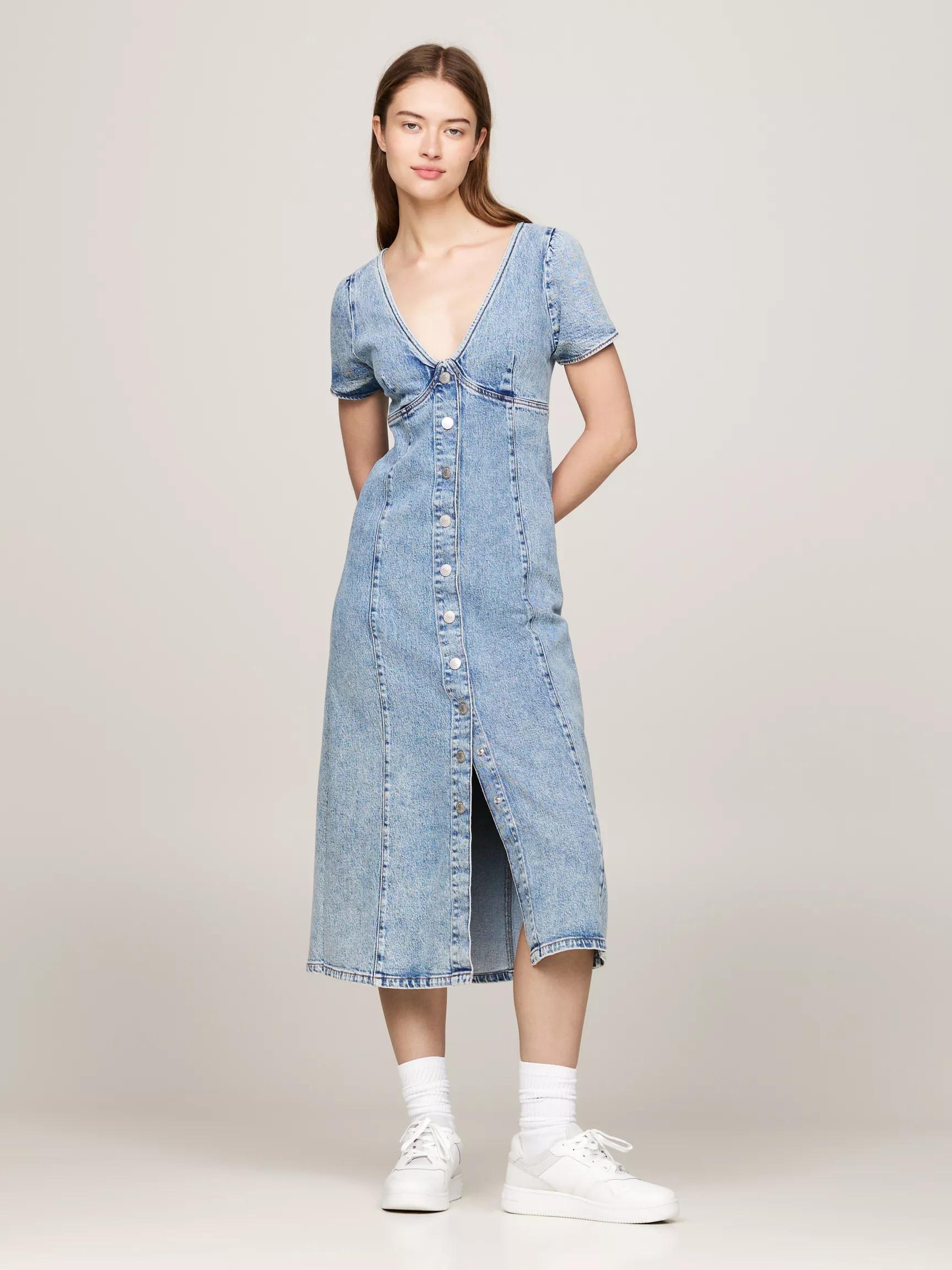 Tommy Jeans Denim Midi Dress by TOMMY HILFIGER