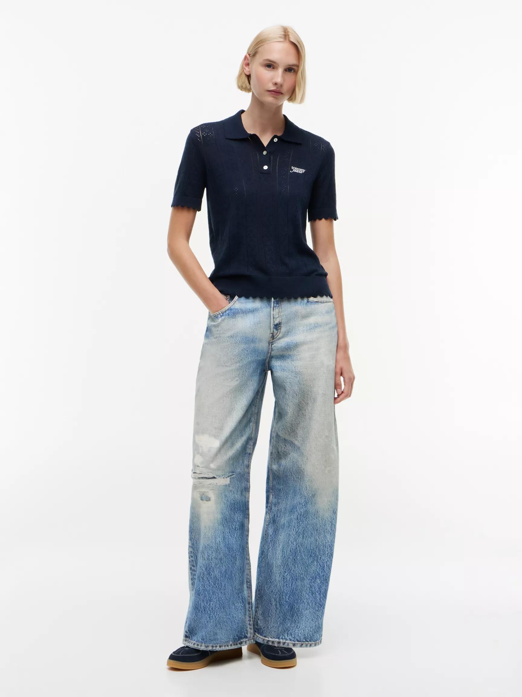 Tommy Jeans Distressed Wide Leg Jean by TOMMY HILFIGER