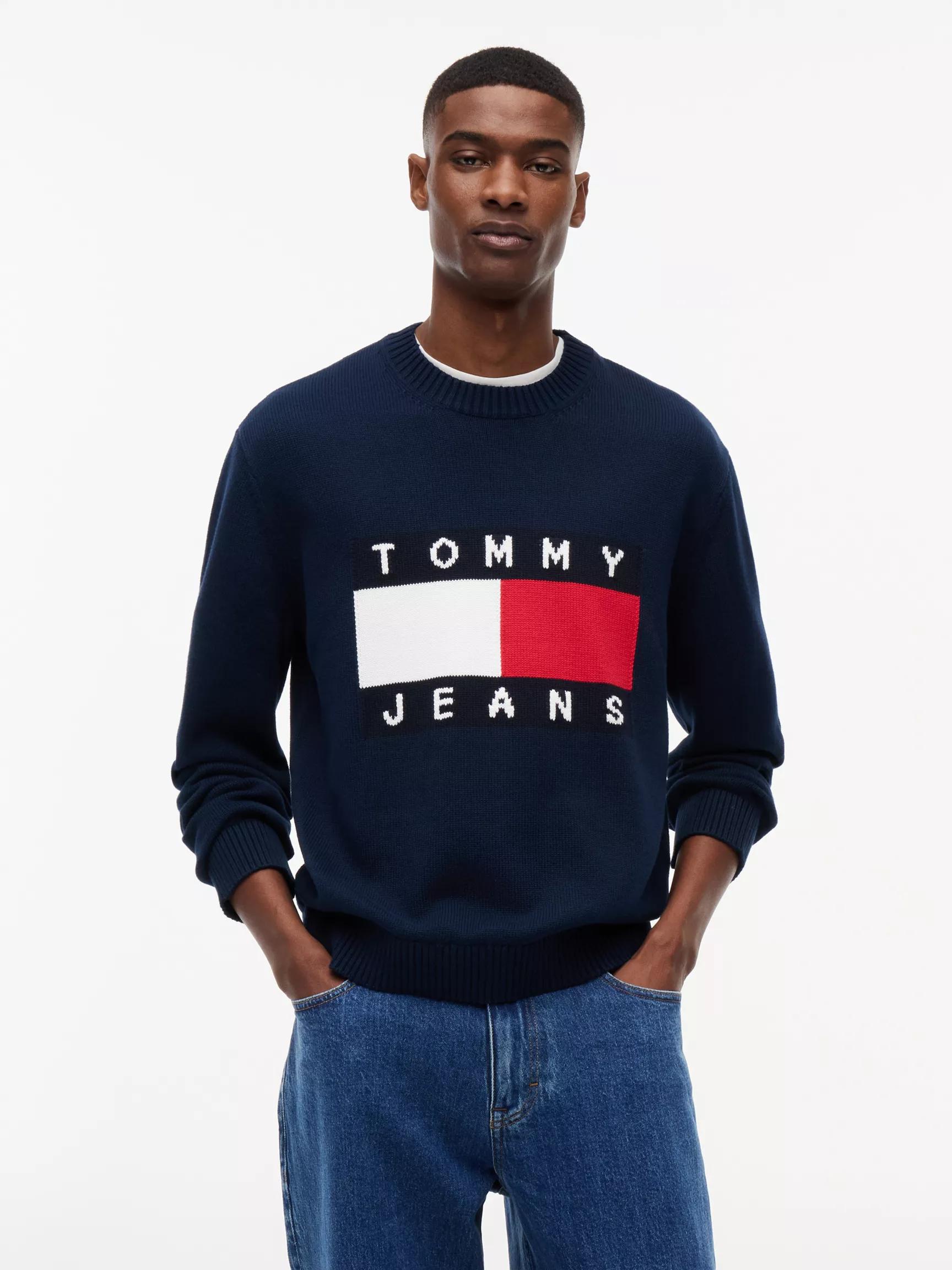 Tommy Jeans Flag Logo Crewneck Sweater by TOMMY HILFIGER