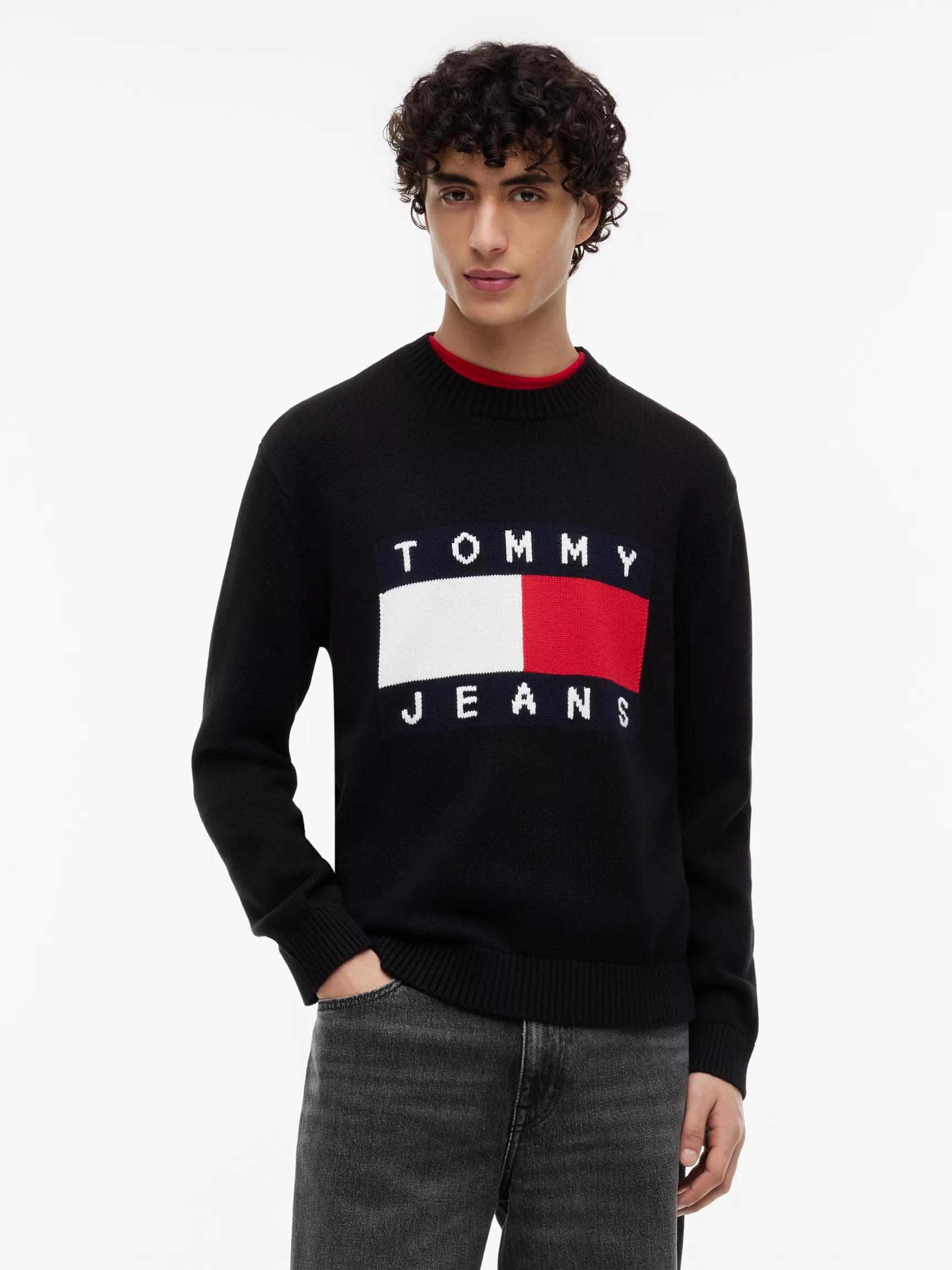 Tommy Jeans Flag Logo Crewneck Sweater by TOMMY HILFIGER
