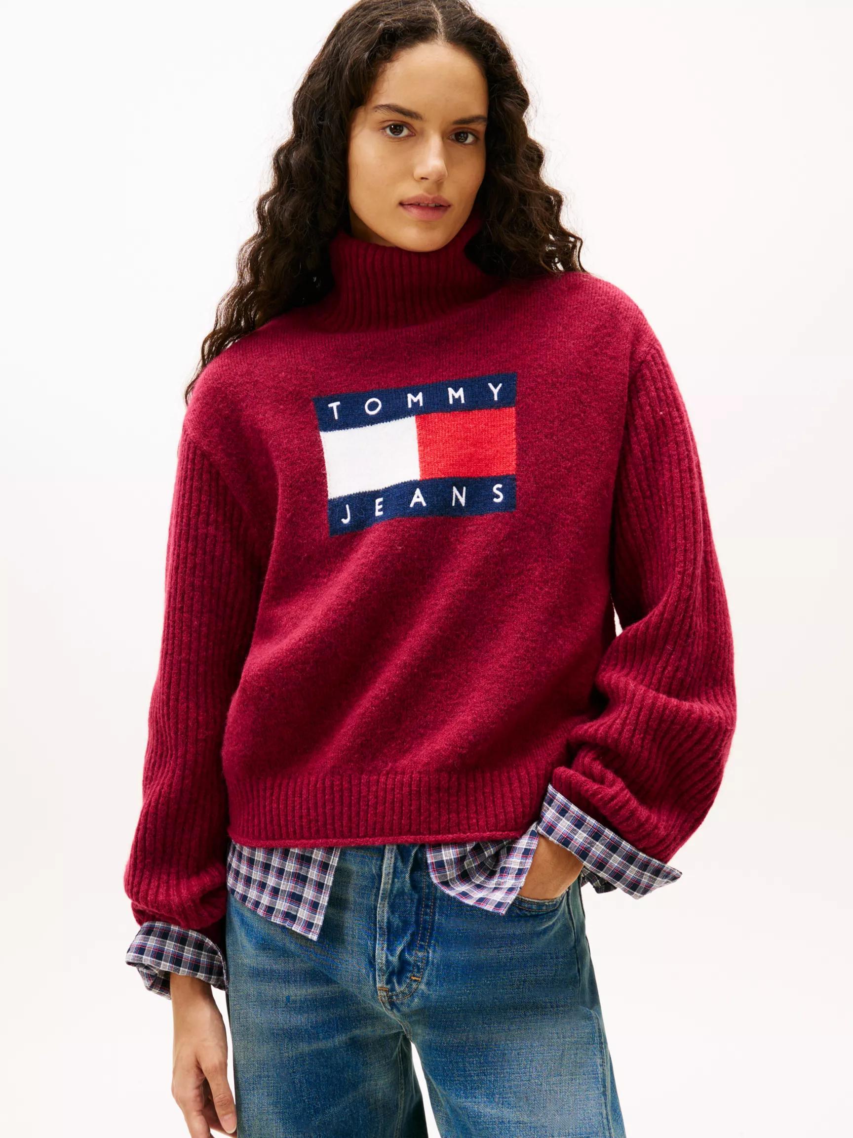 Tommy Jeans Flag Logo Turtleneck Sweater by TOMMY HILFIGER