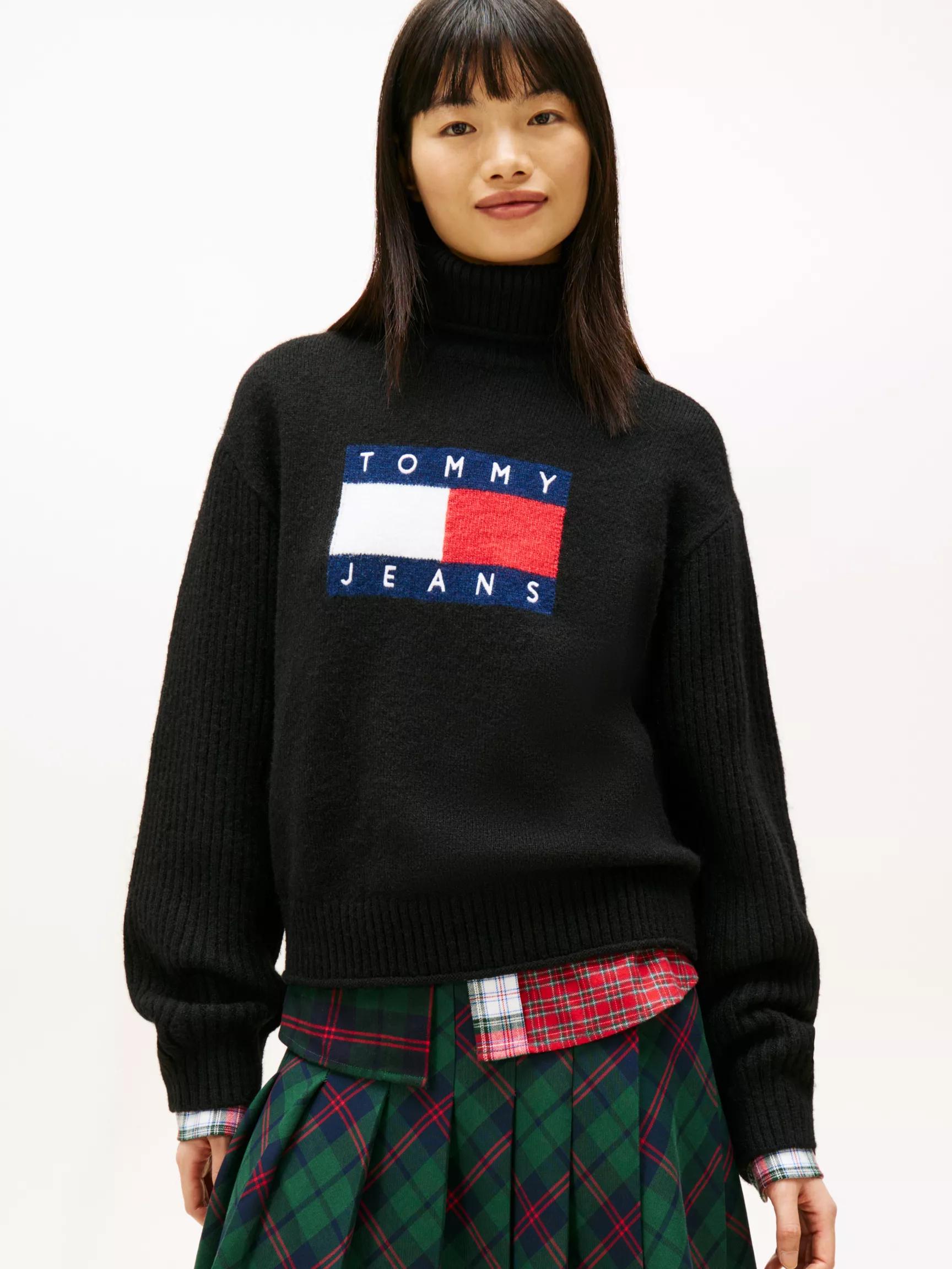 Tommy Jeans Flag Logo Turtleneck Sweater by TOMMY HILFIGER