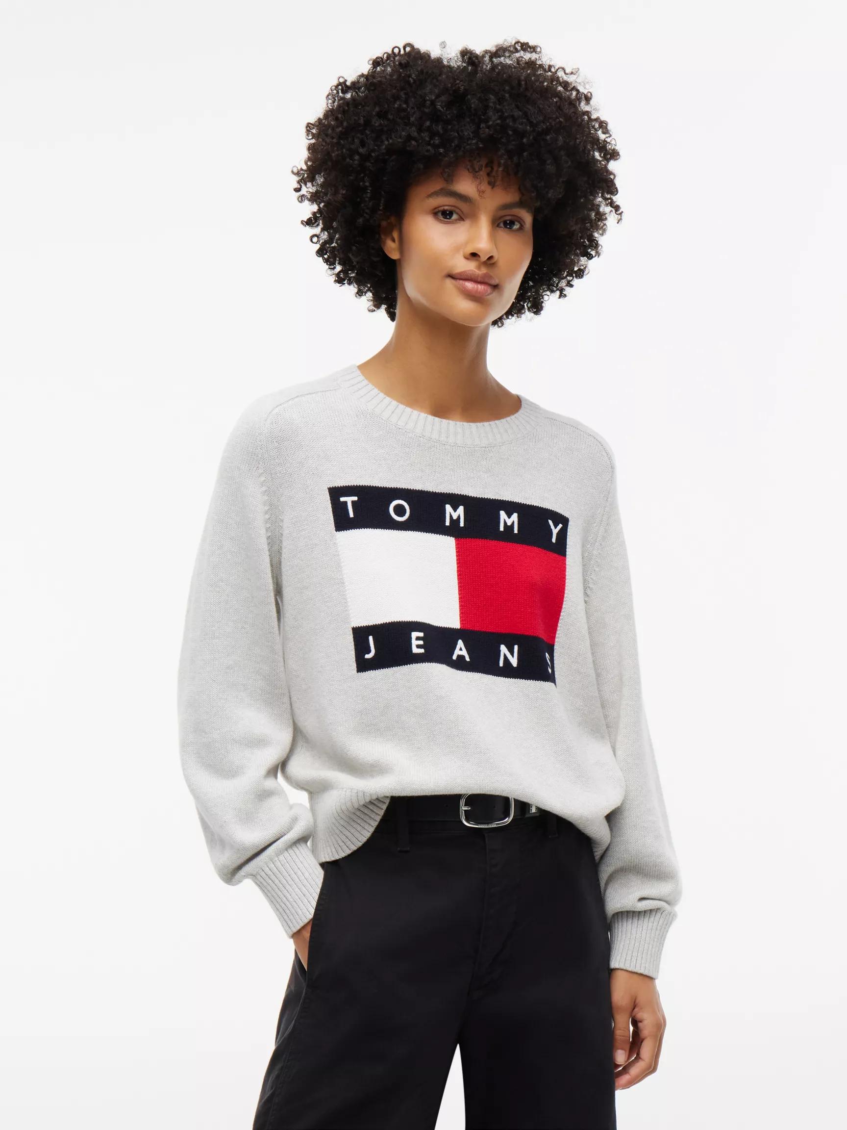 Tommy Jeans Intarsia Flag Logo Sweater by TOMMY HILFIGER