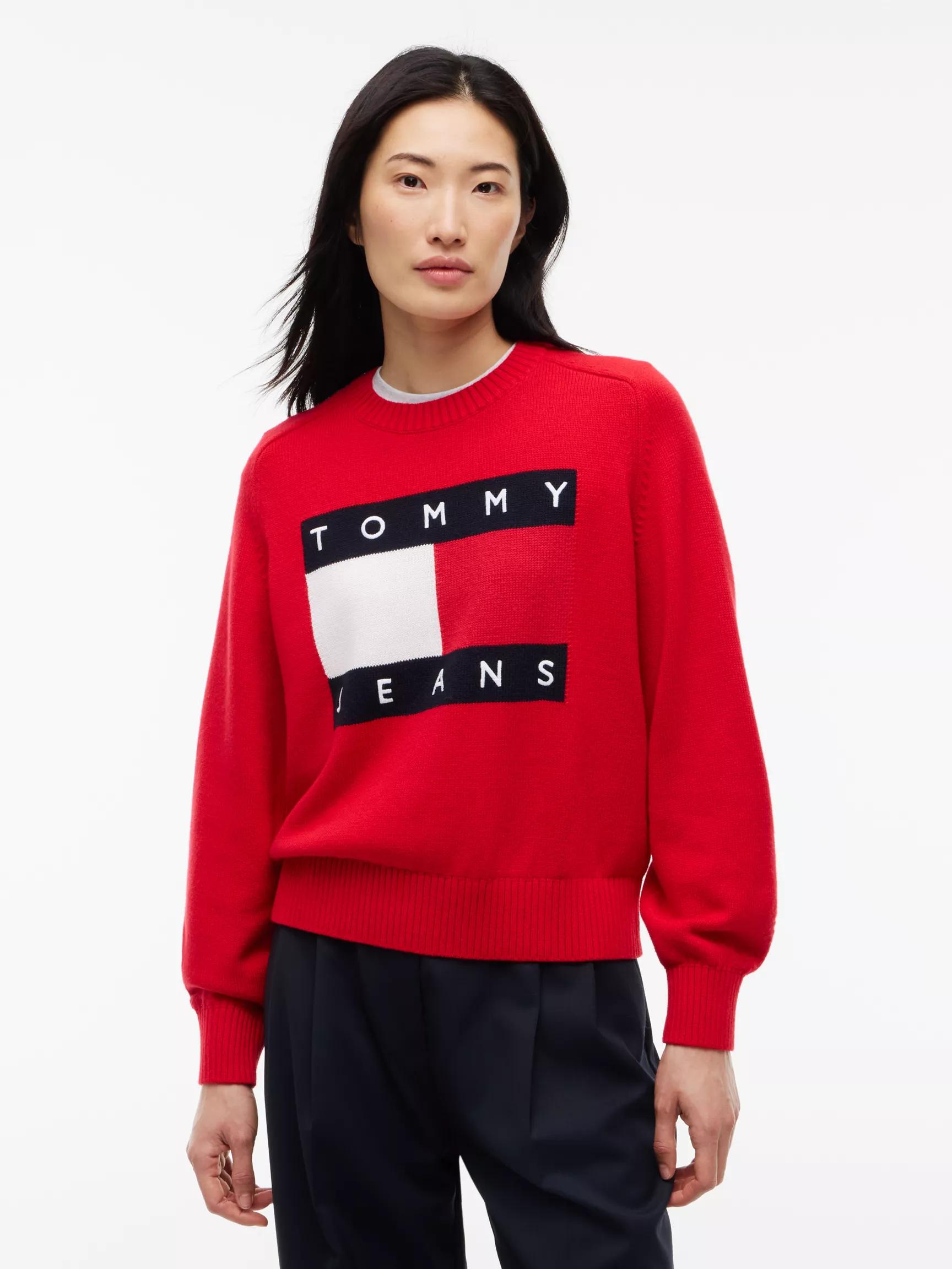 Tommy Jeans Intarsia Flag Logo Sweater by TOMMY HILFIGER