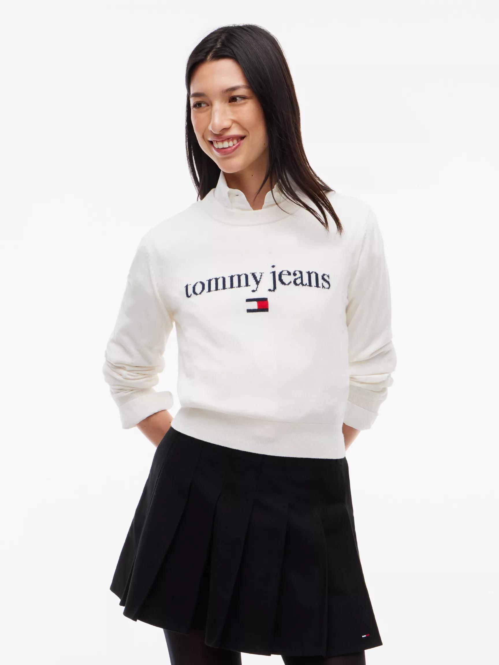 Tommy Jeans Intarsia Logo Sweater by TOMMY HILFIGER