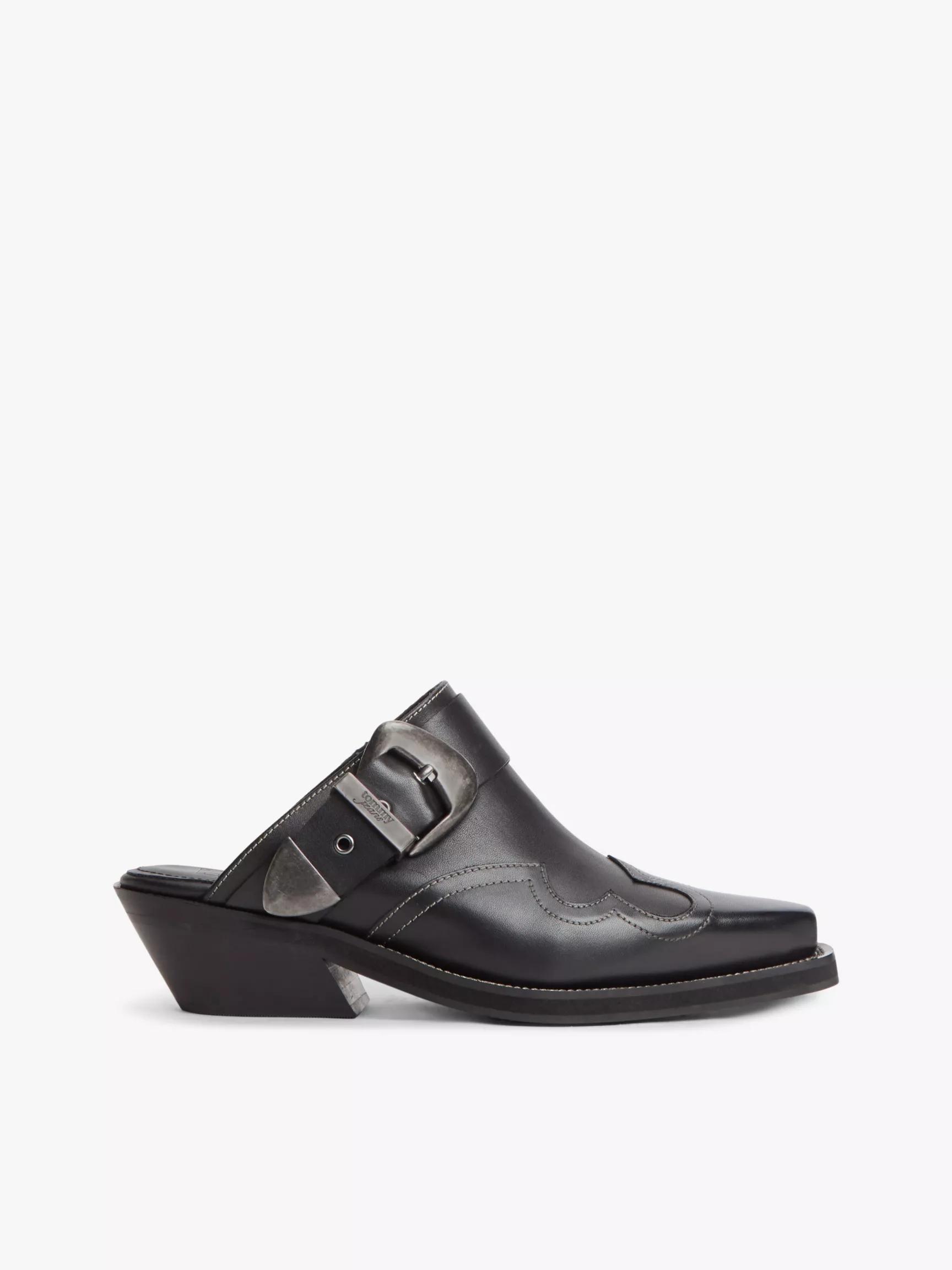 Tommy Jeans Leather Western Mule by TOMMY HILFIGER