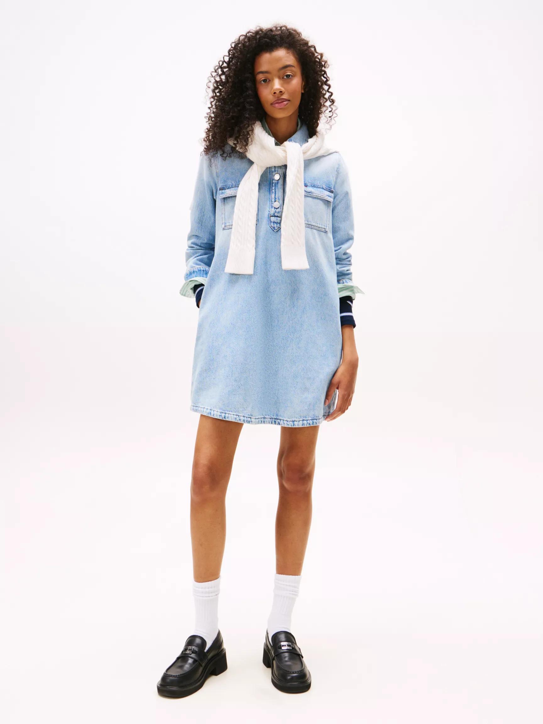 Tommy Jeans Long-Sleeve Denim Shirtdress by TOMMY HILFIGER