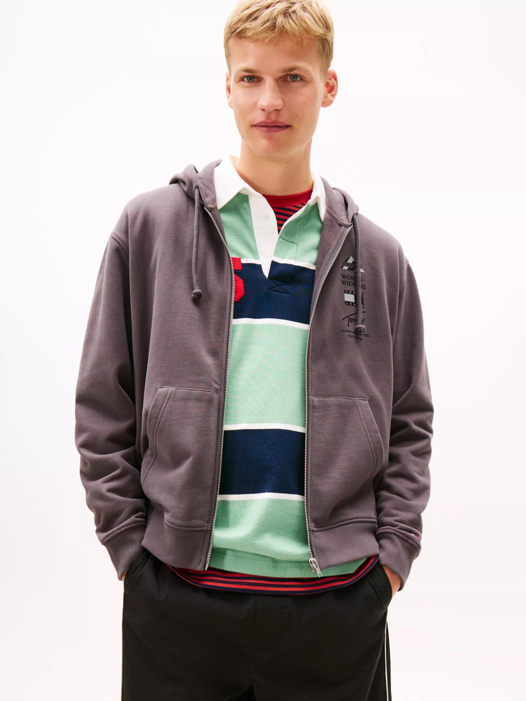 Tommy Jeans Outdoor Logo Zip Hoodie by TOMMY HILFIGER