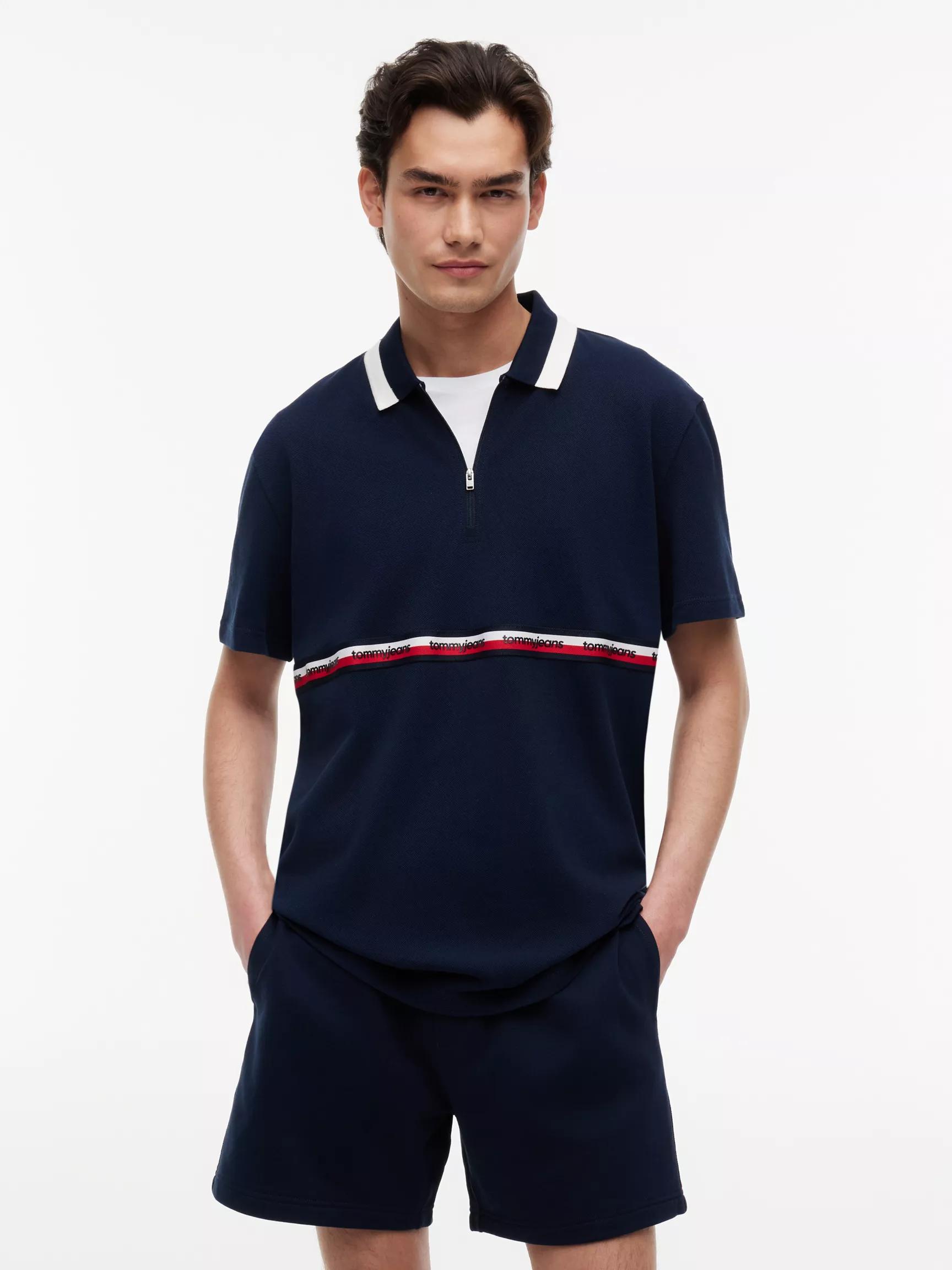 Tommy Jeans Relaxed Quarter-Zip Polo by TOMMY HILFIGER