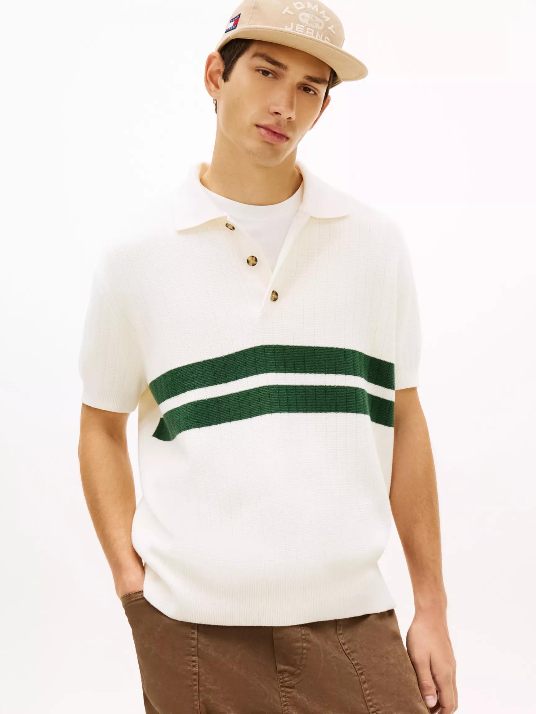Tommy Jeans Short-Sleeve Sweater Polo by TOMMY HILFIGER Tommy Jeans Short-Sleeve Sweater Polo by TOMMY HILFIGER