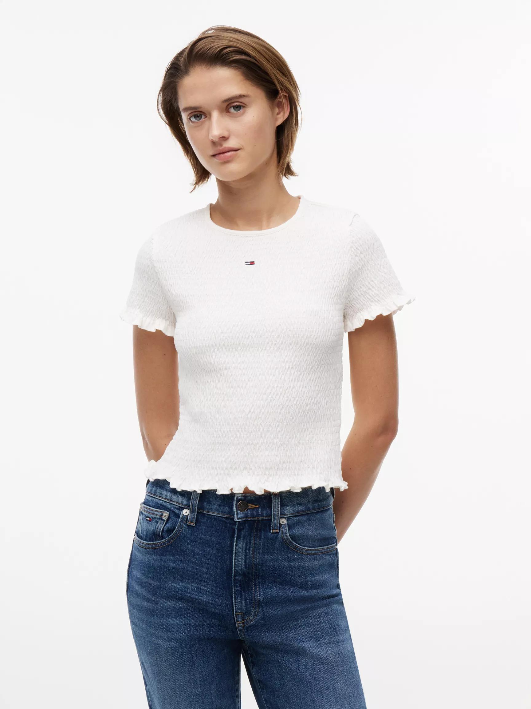 Tommy Jeans Slim Fit Shirred T-Shirt by TOMMY HILFIGER