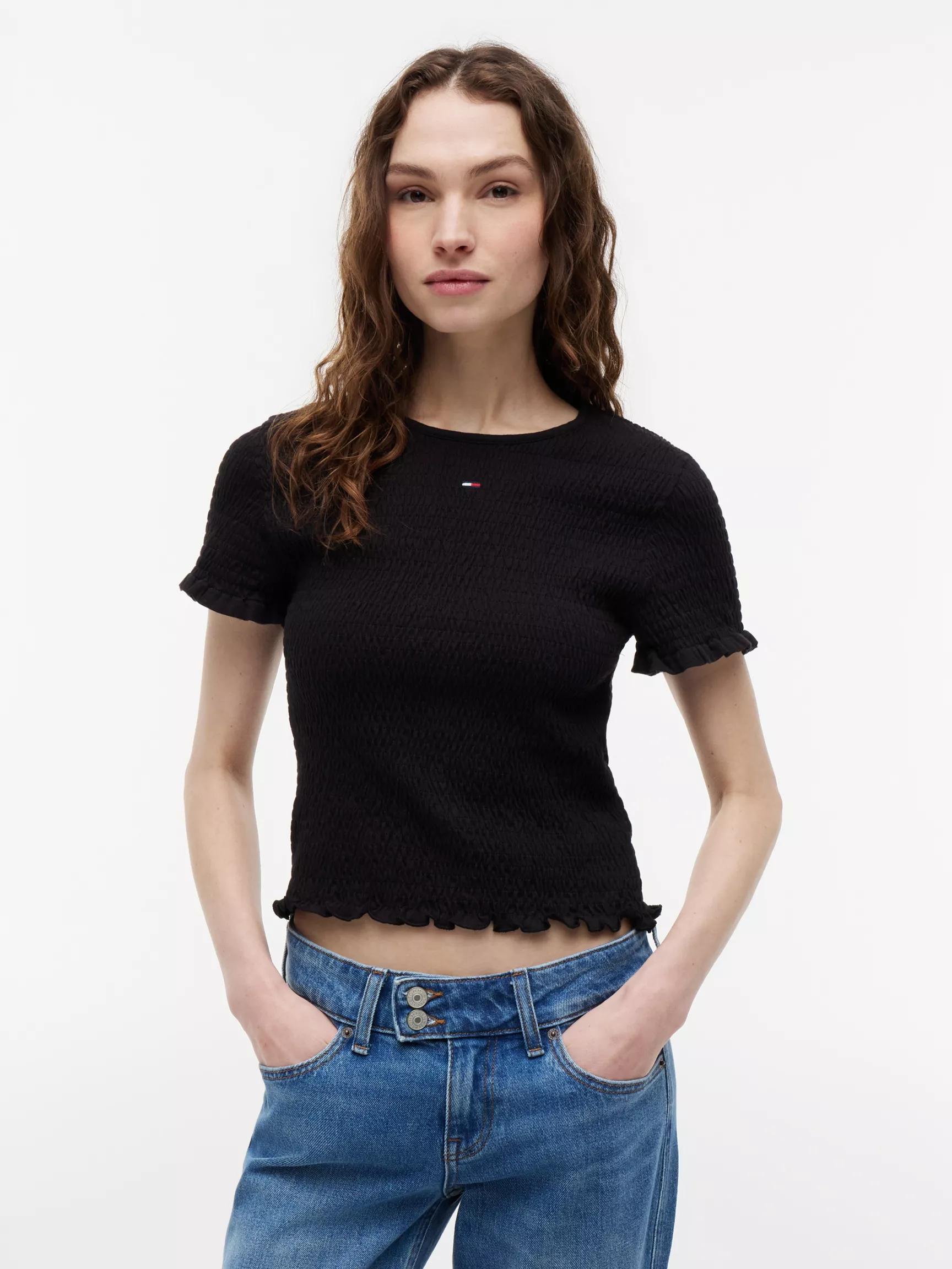Tommy Jeans Slim Fit Shirred T-Shirt by TOMMY HILFIGER