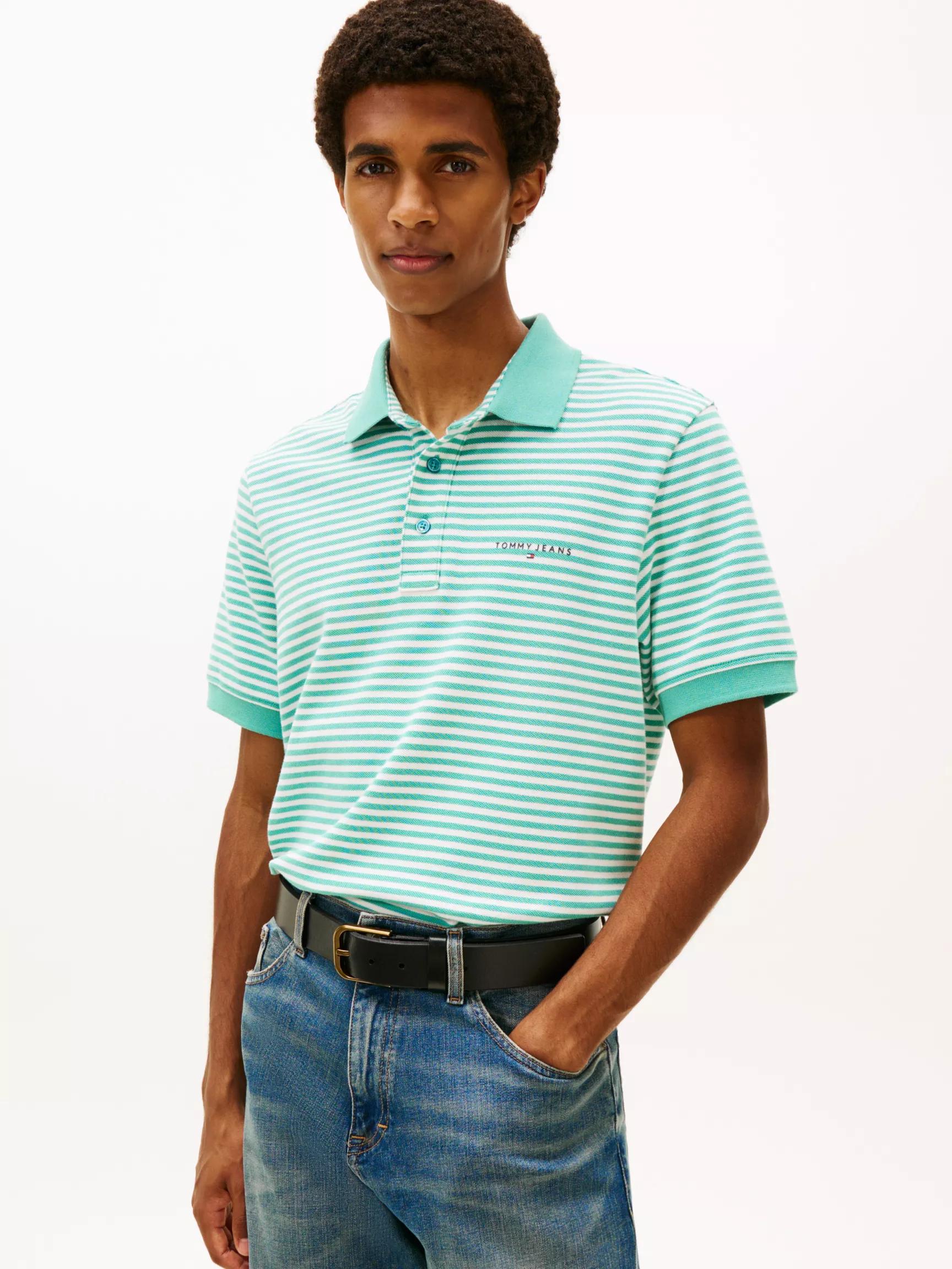 Tommy Jeans Stripe Pique Polo by TOMMY HILFIGER