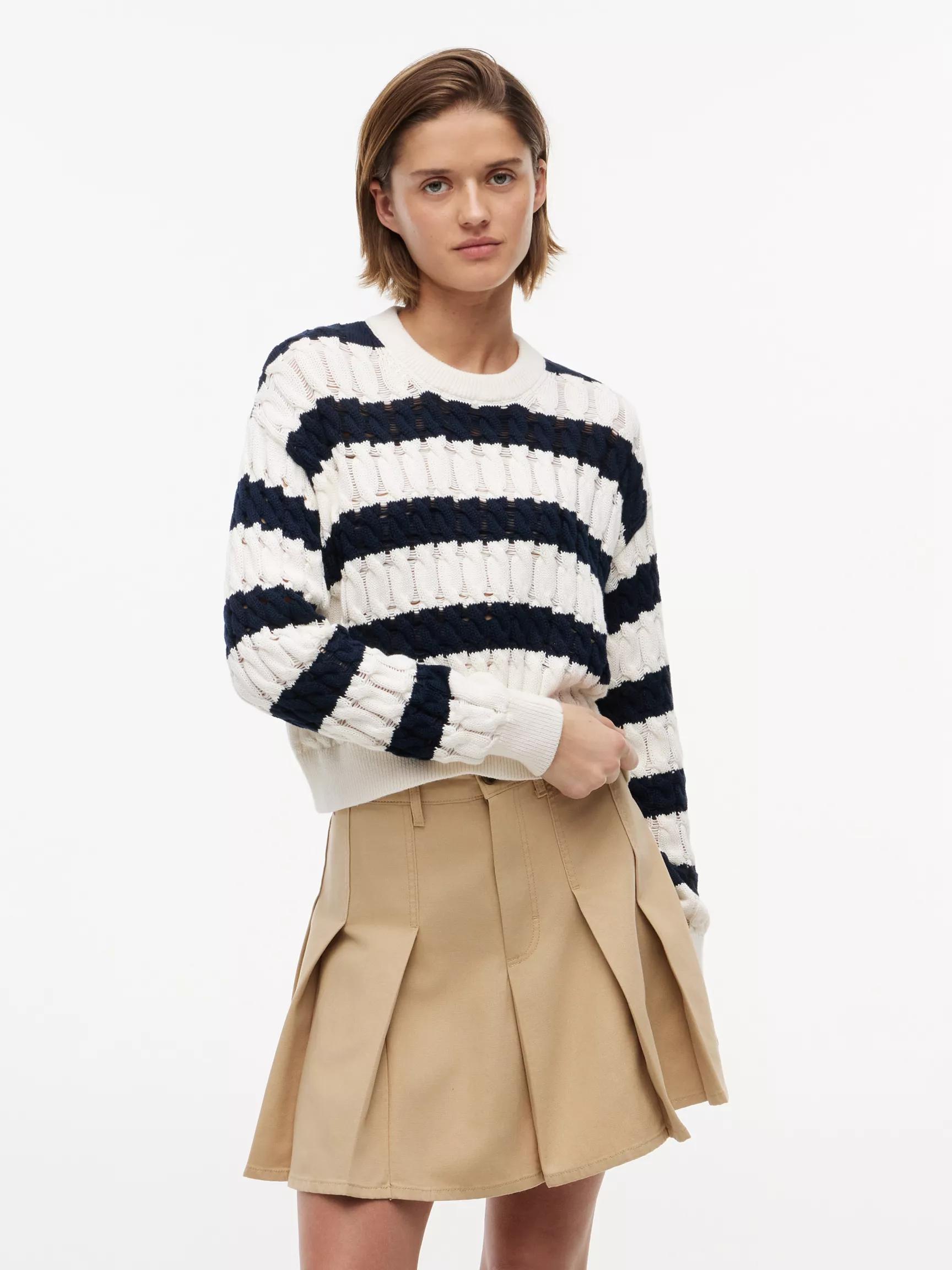 Tommy Jeans Striped Cable Knit Sweater by TOMMY HILFIGER