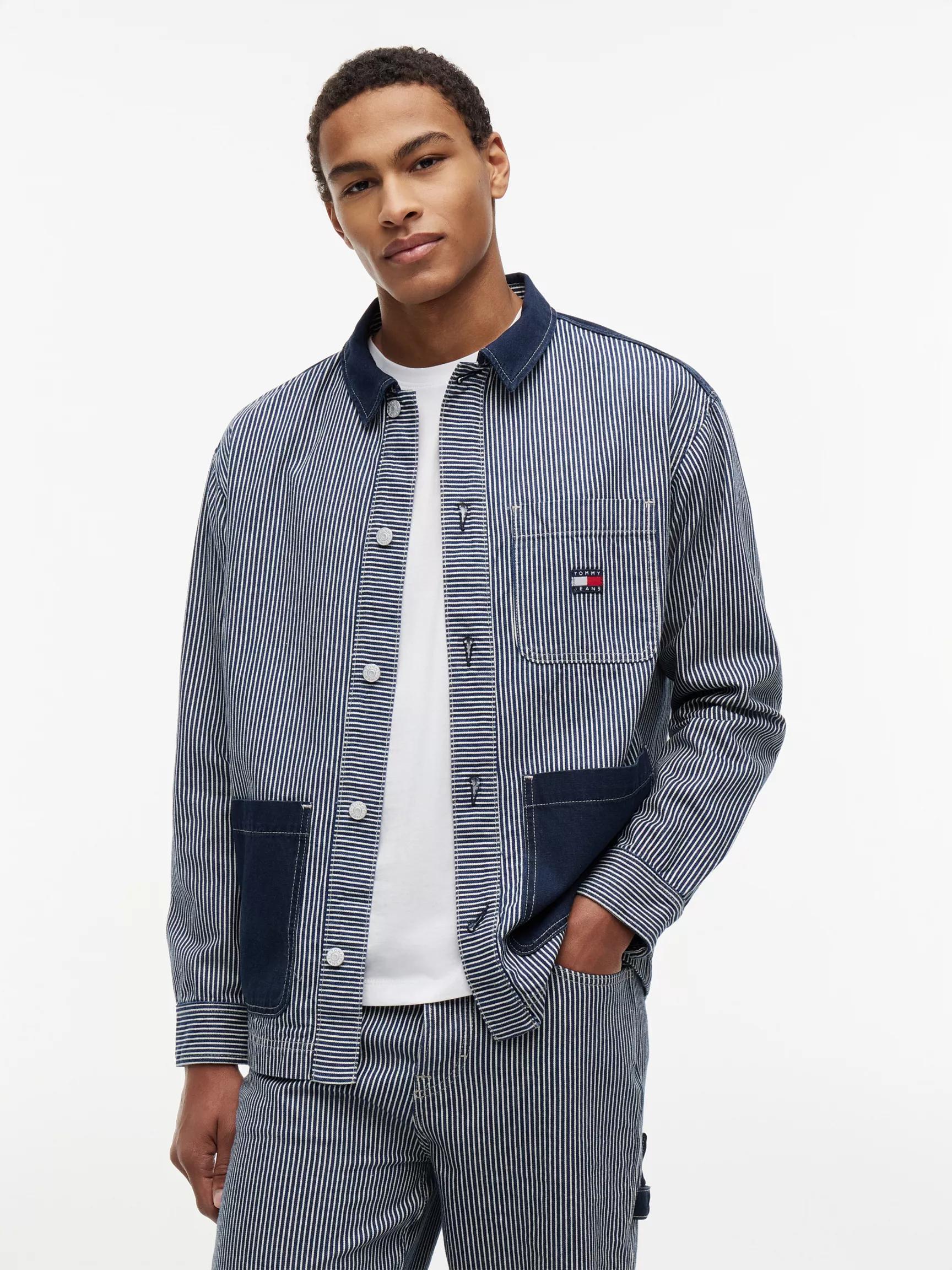 Tommy Jeans Striped Denim Shirt Jacket by TOMMY HILFIGER