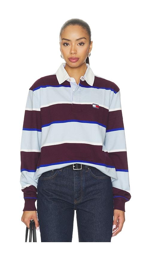 Tommy Jeans Striped Rugby in Multi by TOMMY HILFIGER