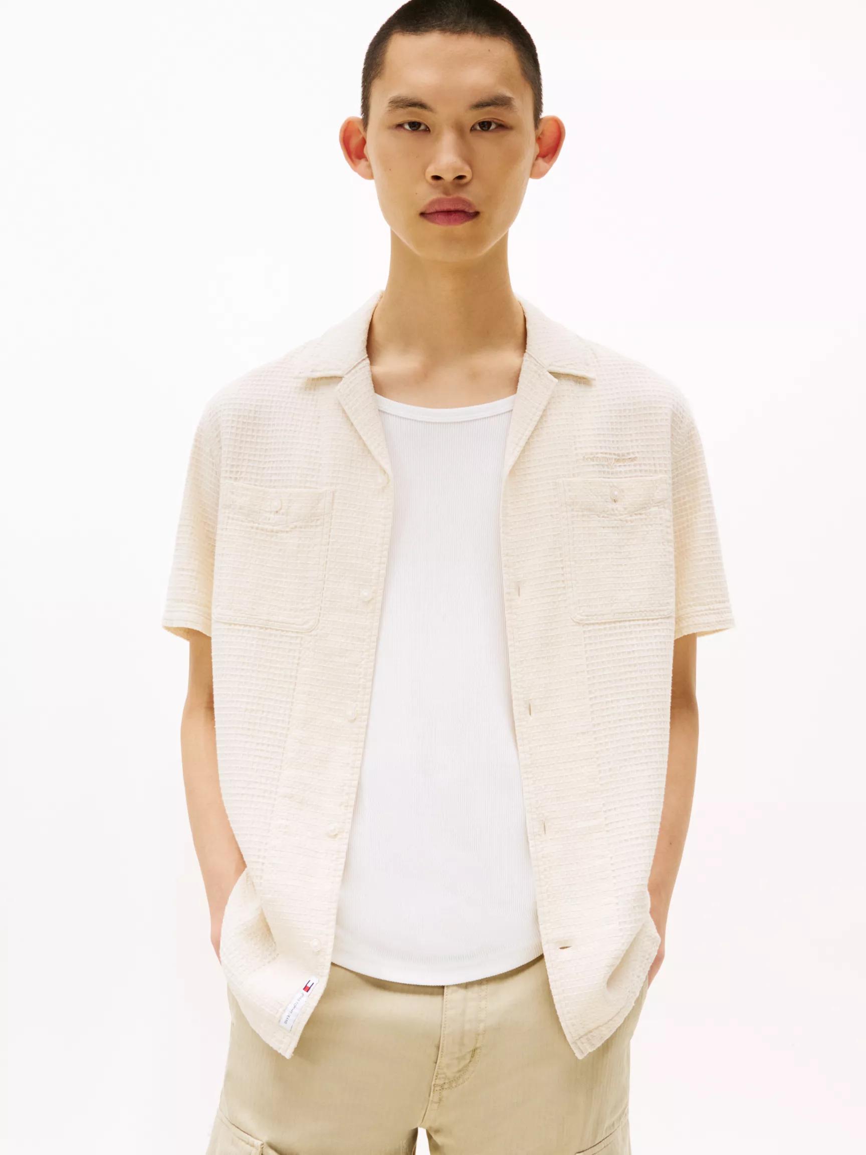 Tommy Jeans Waffle Knit Camp Shirt by TOMMY HILFIGER
