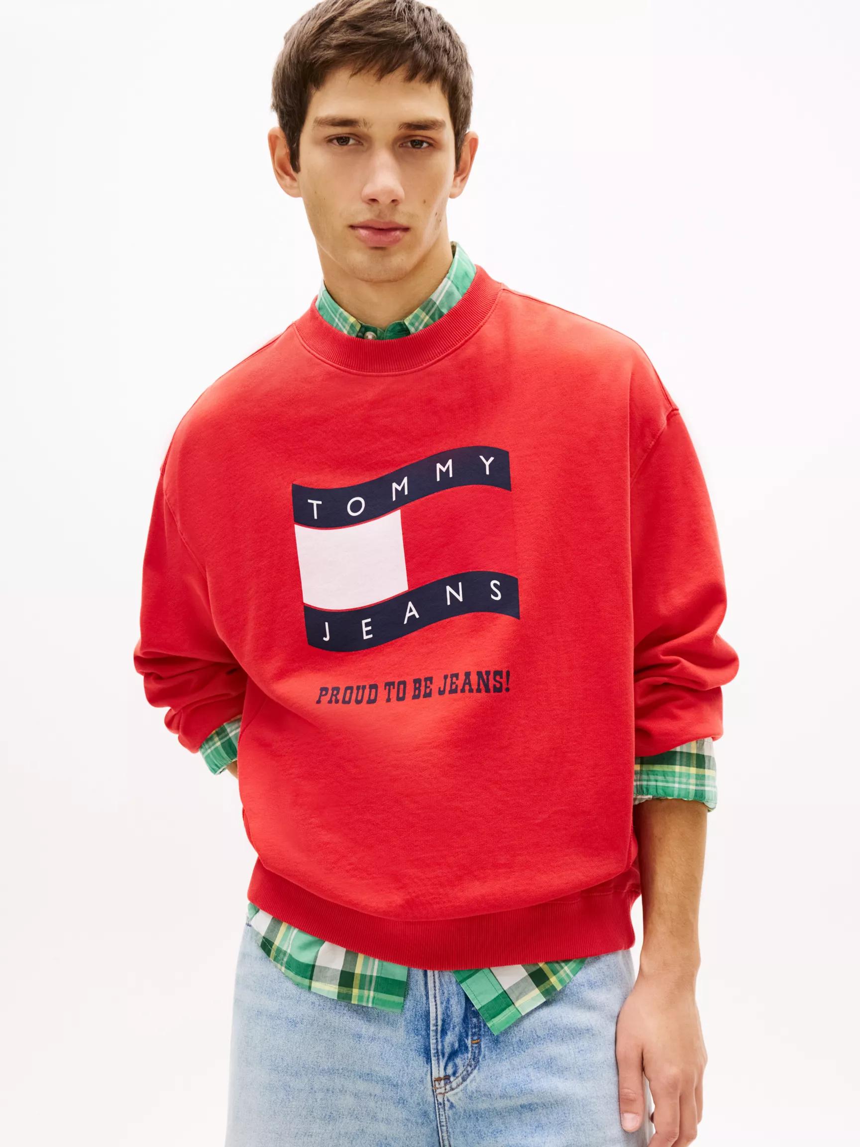 Tommy Jeans Wavy Flag Logo Sweatshirt by TOMMY HILFIGER