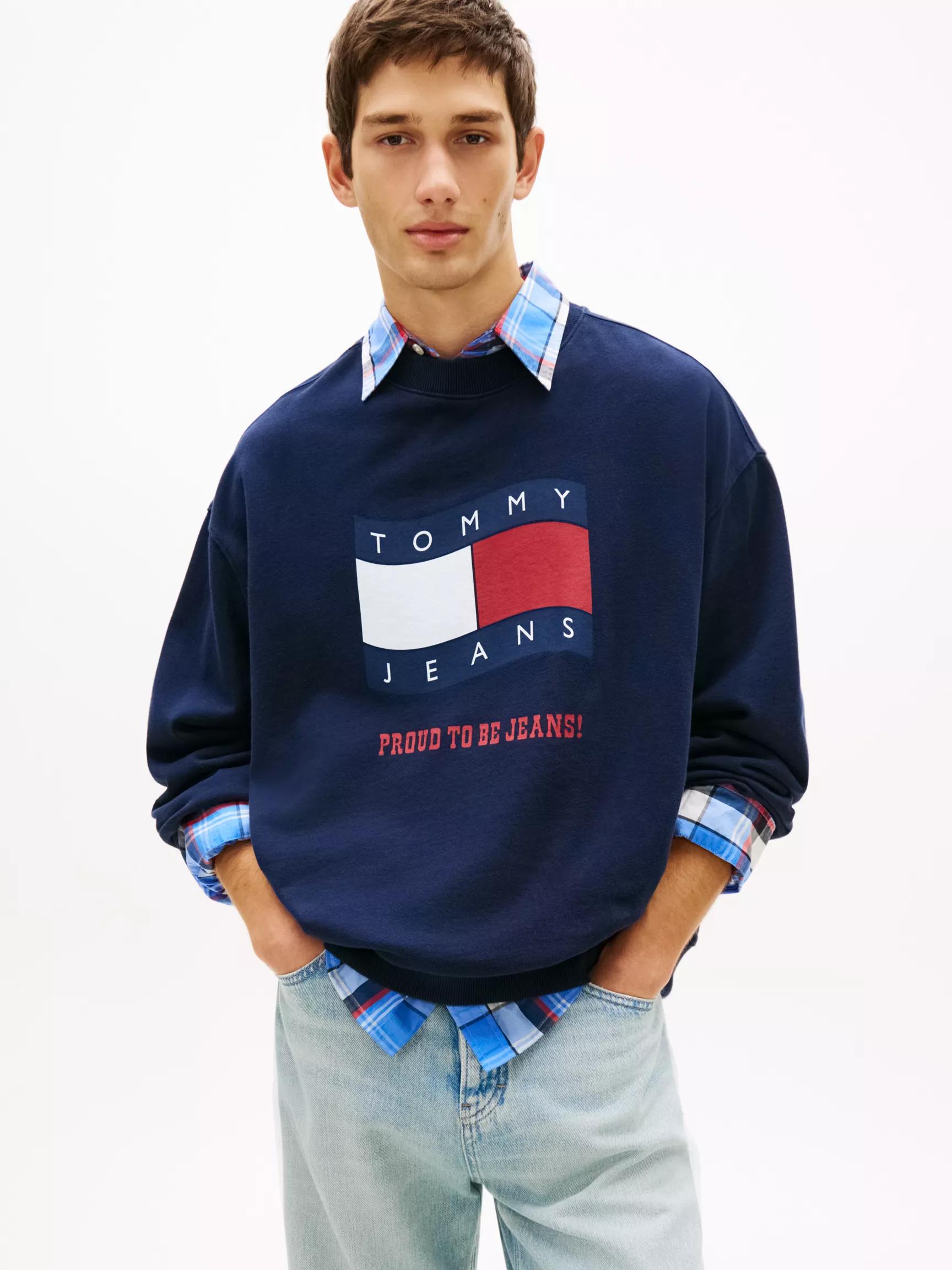 Tommy Jeans Wavy Flag Logo Sweatshirt by TOMMY HILFIGER