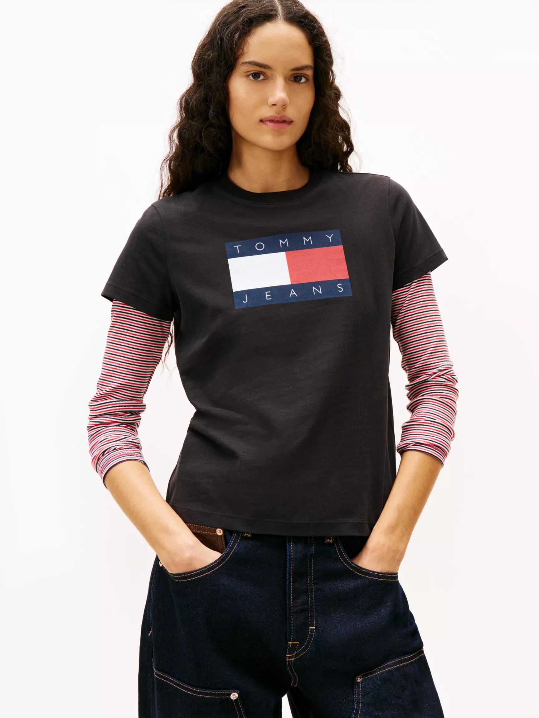 Tommy Jeans Weathered Flag Logo T-Shirt by TOMMY HILFIGER