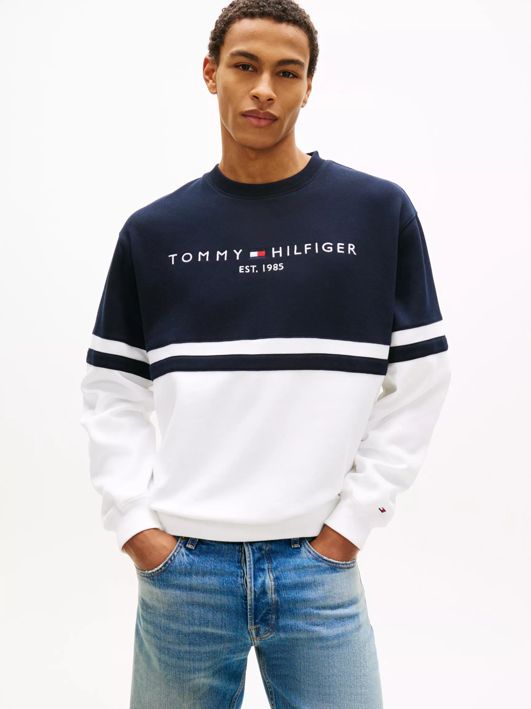 Tommy Logo Colorblock Sweatshirt by TOMMY HILFIGER