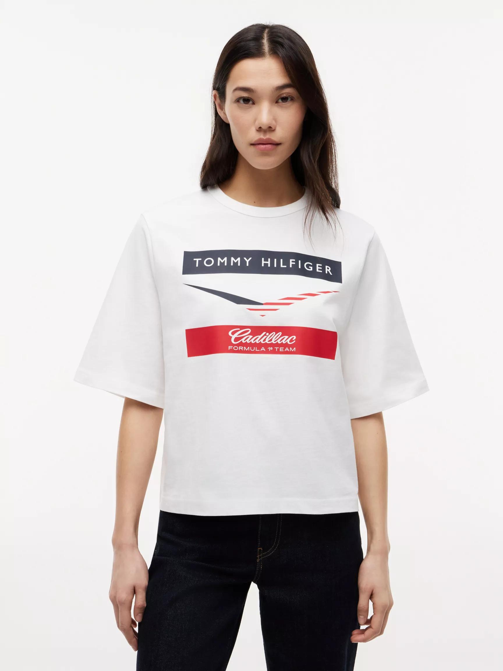 Tommy x Cadillac F1® Team Boxy Chevron T-Shirt by TOMMY HILFIGER
