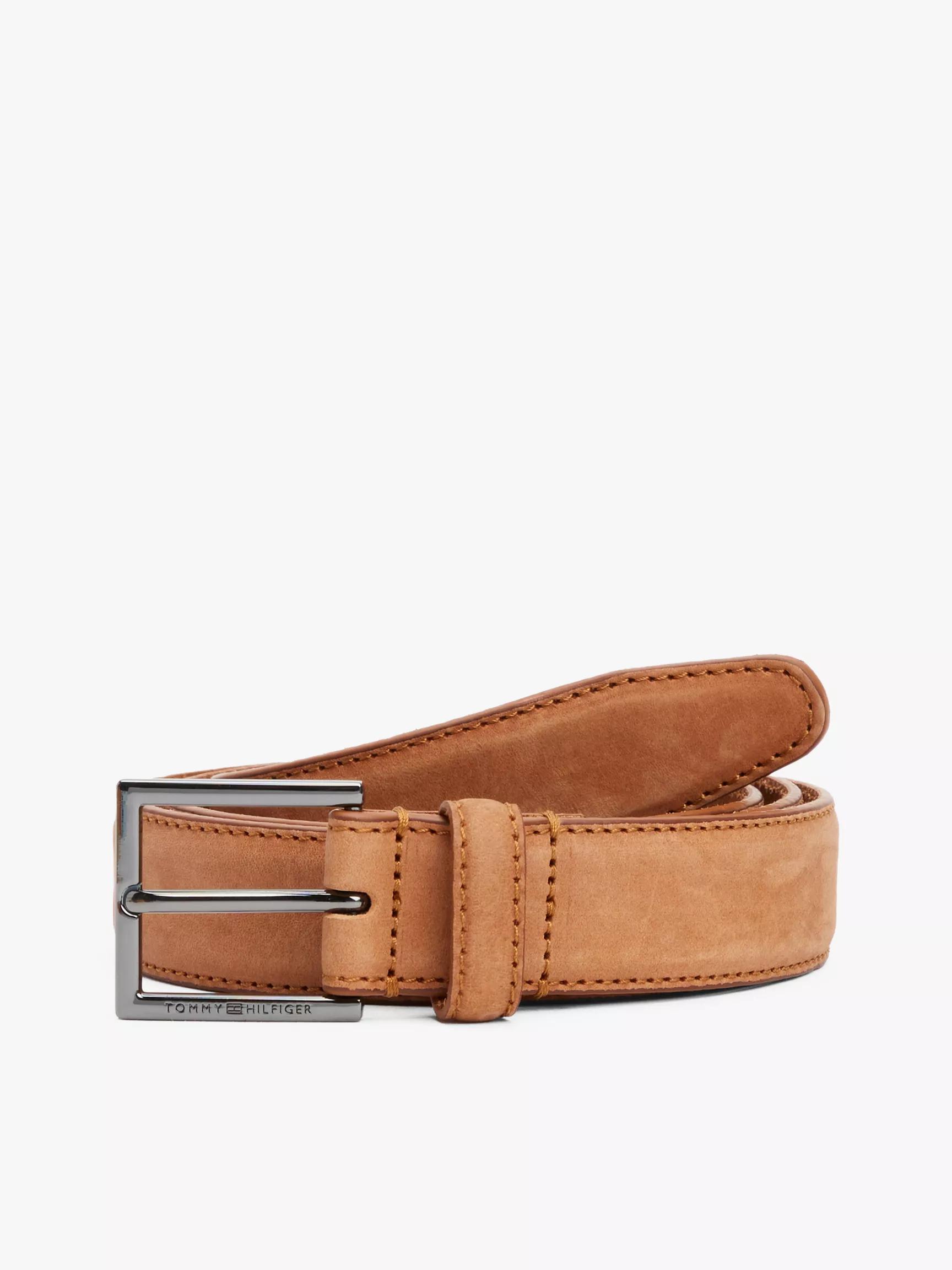 Tonal Buckle Leather Belt by TOMMY HILFIGER