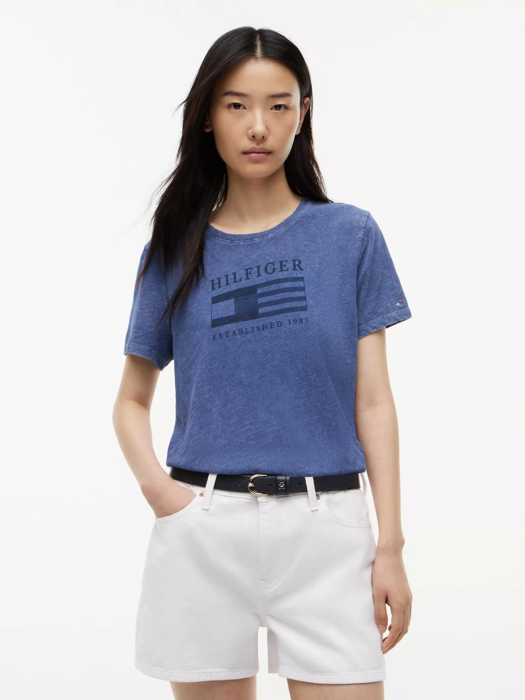 Tonal Flag Logo T-Shirt by TOMMY HILFIGER