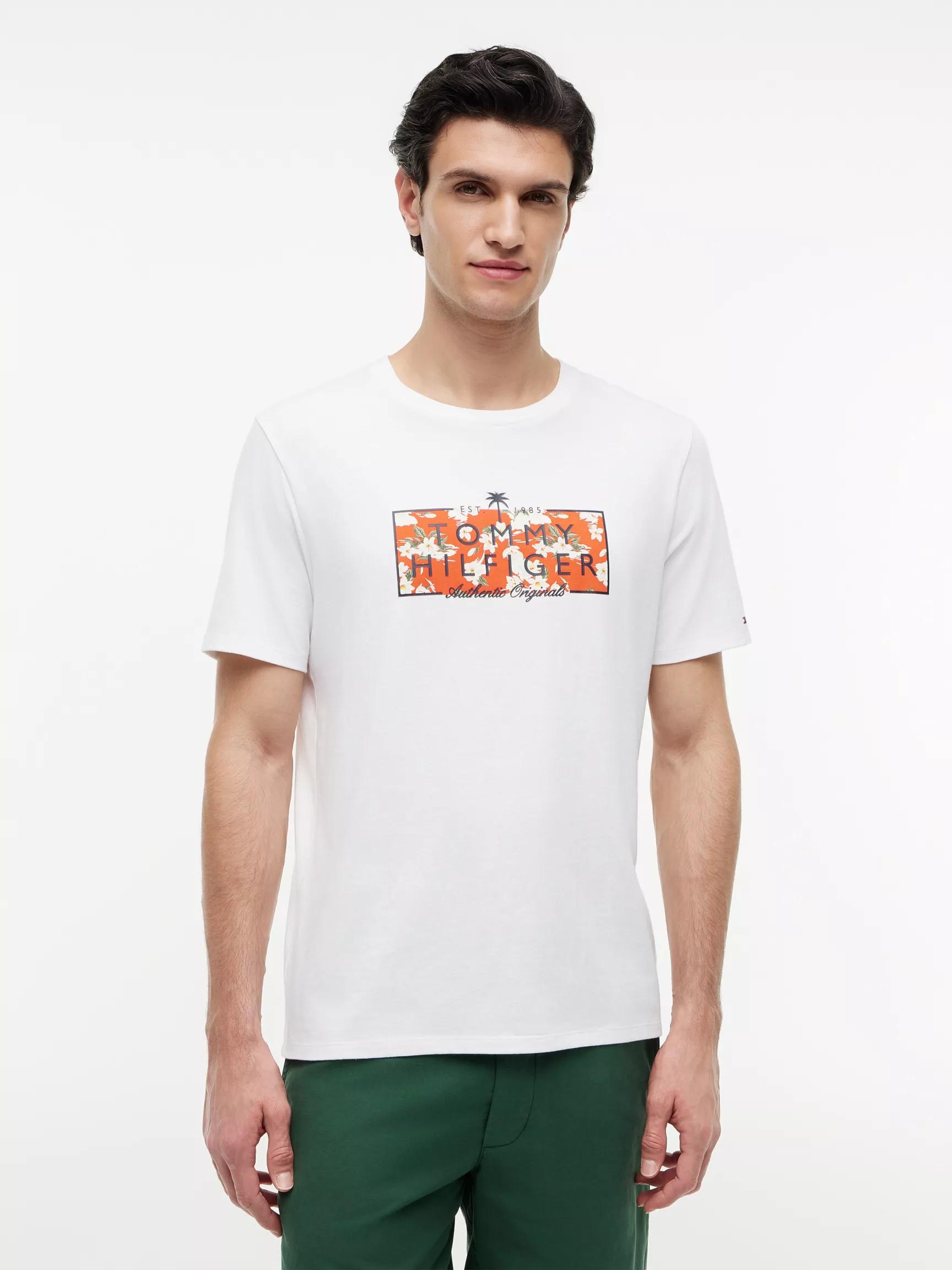 Tropical Floral Logo T-Shirt by TOMMY HILFIGER