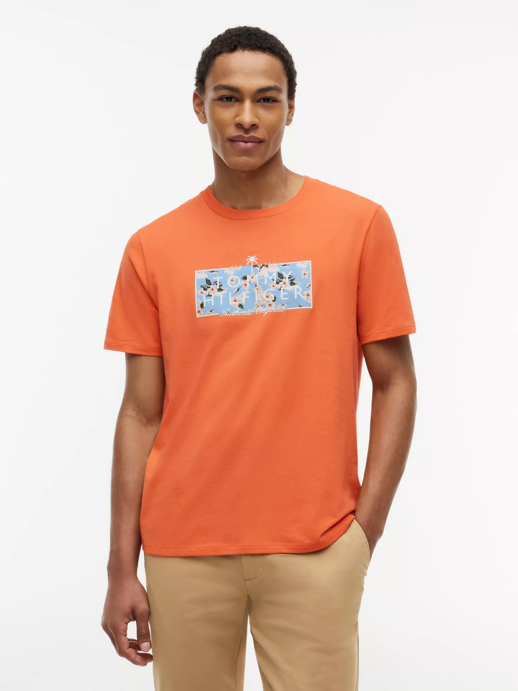 Tropical Floral Logo T-Shirt by TOMMY HILFIGER