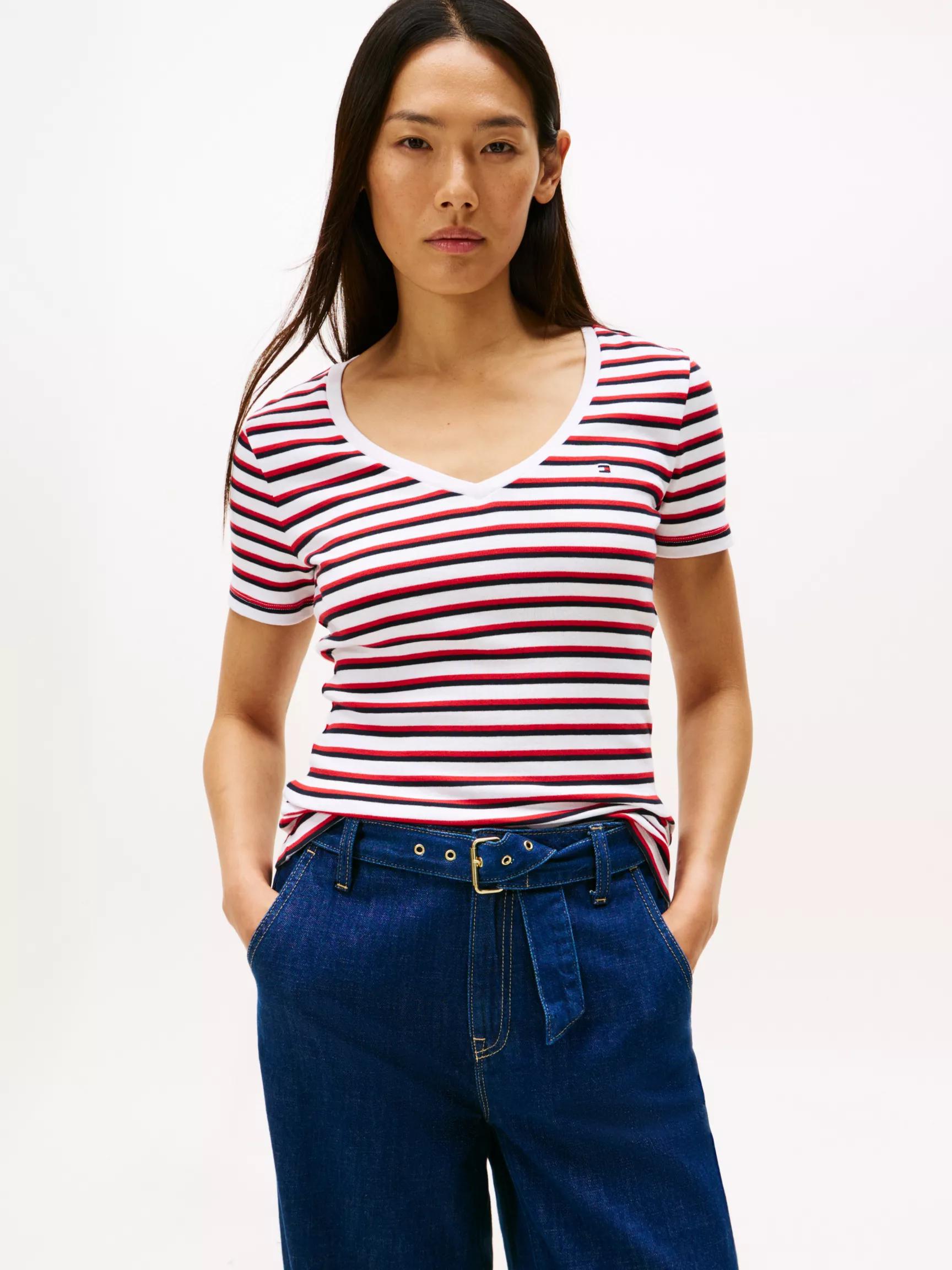 V-Neck Stripe Favorite T-Shirt by TOMMY HILFIGER