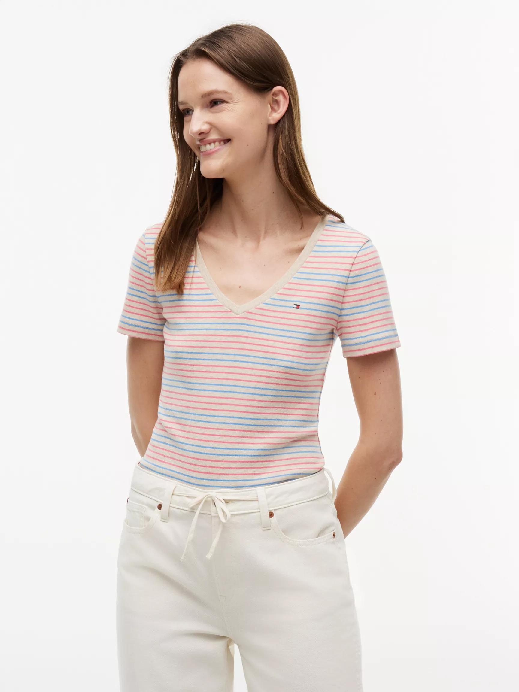 V-Neck Striped Favorite T-Shirt by TOMMY HILFIGER