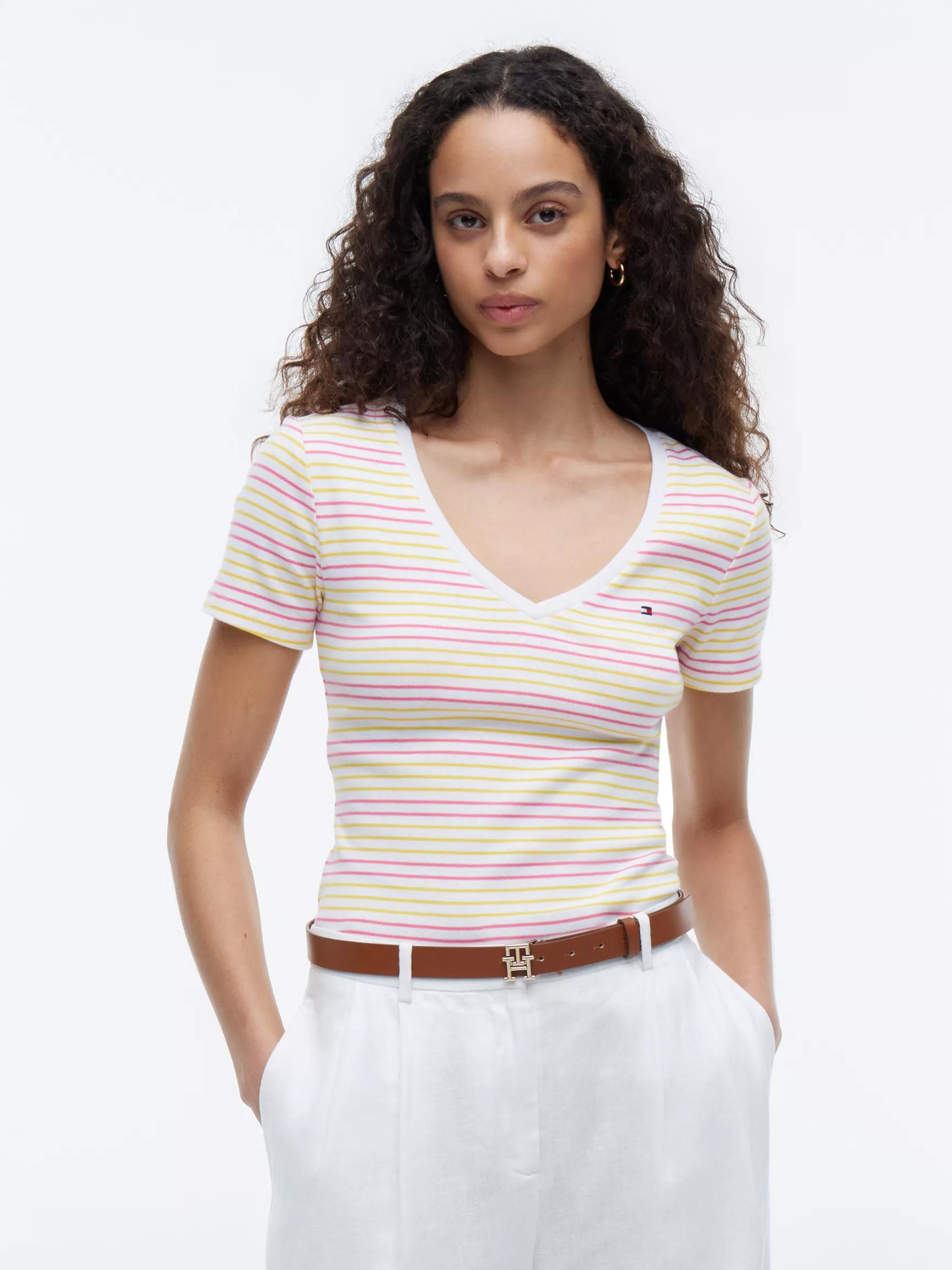 V-Neck Striped Favorite T-Shirt by TOMMY HILFIGER