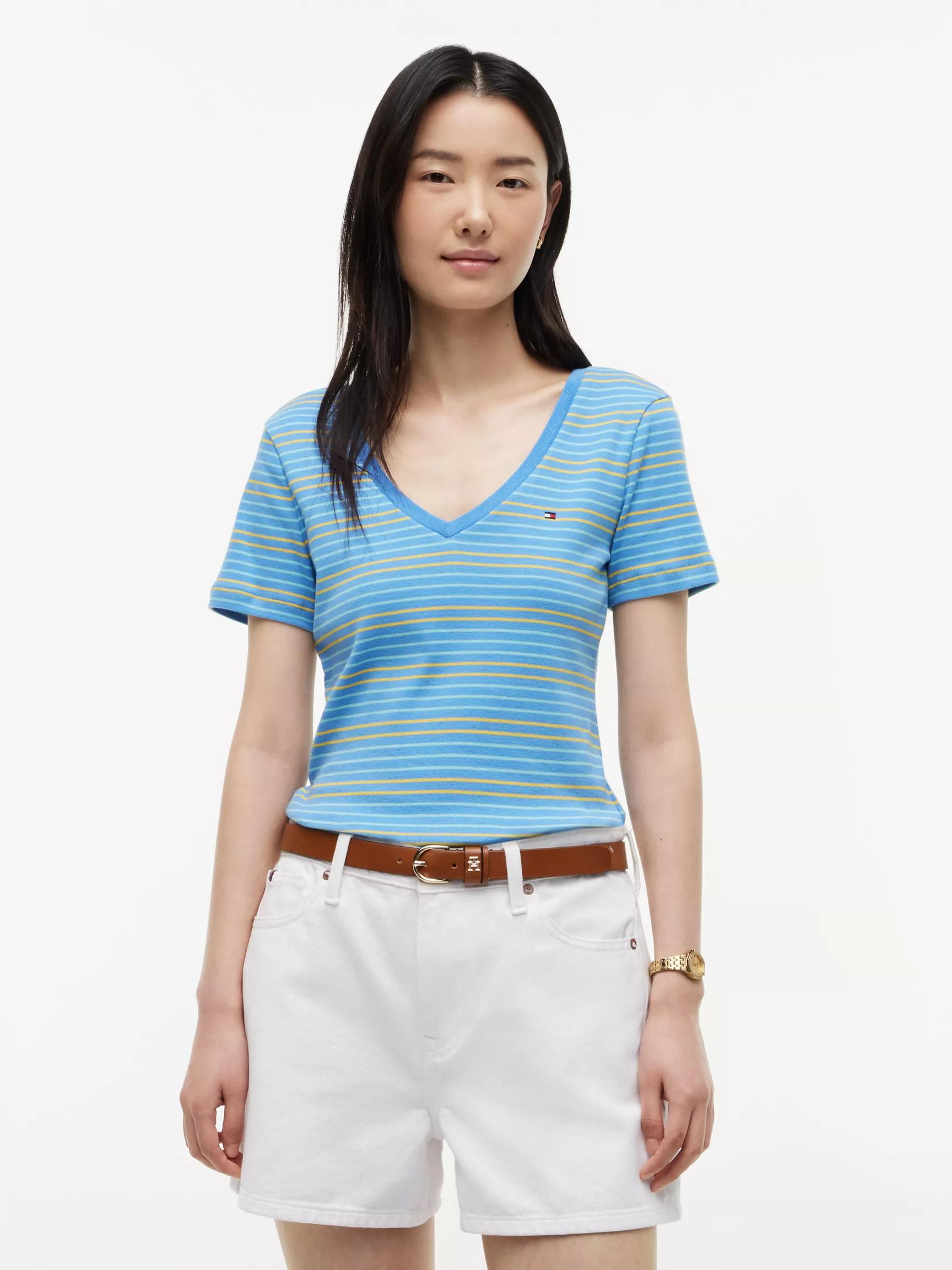 V-Neck Striped Favorite T-Shirt by TOMMY HILFIGER