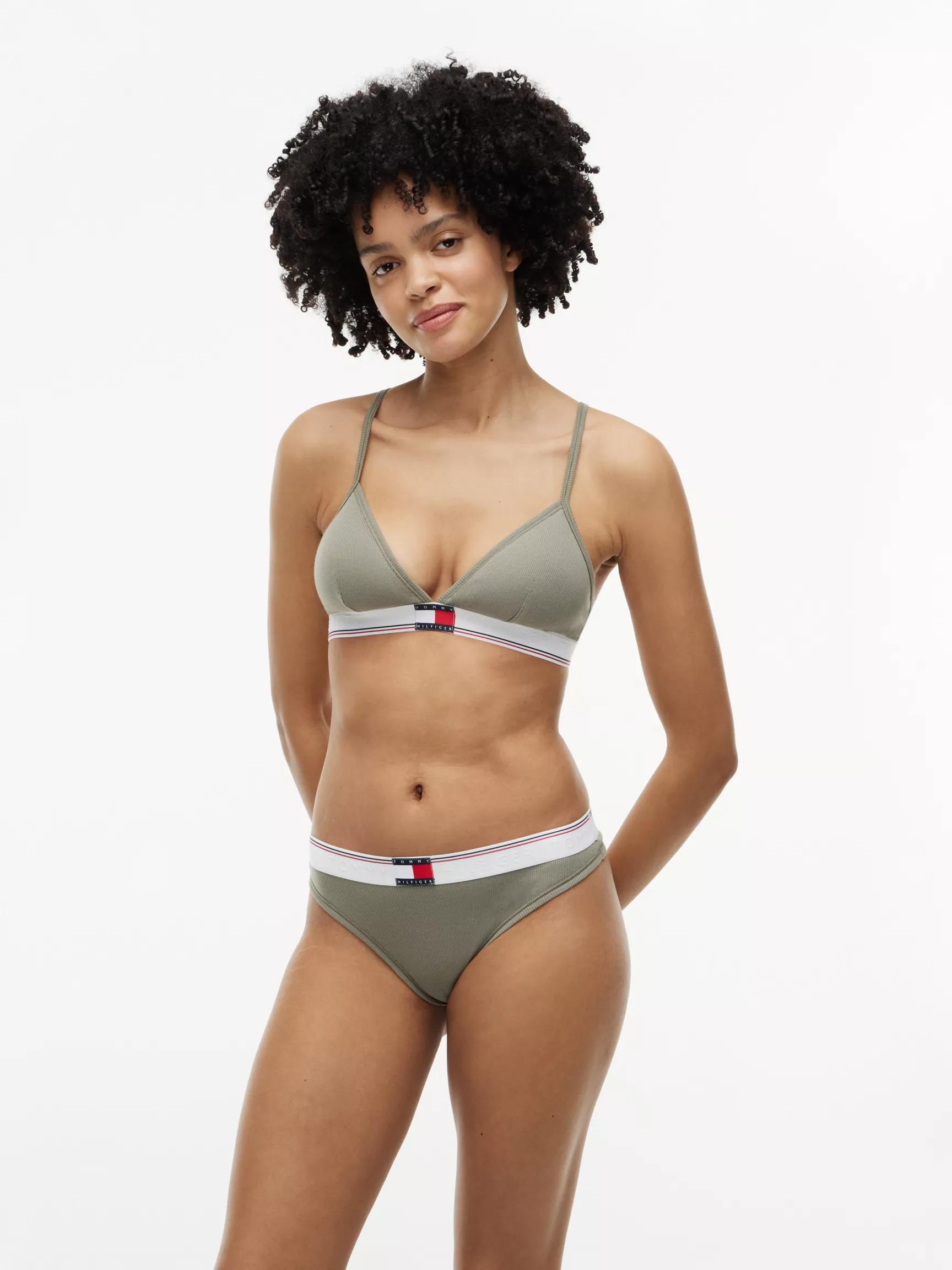 Varsity Rib-Knit Triangle Bralette by TOMMY HILFIGER