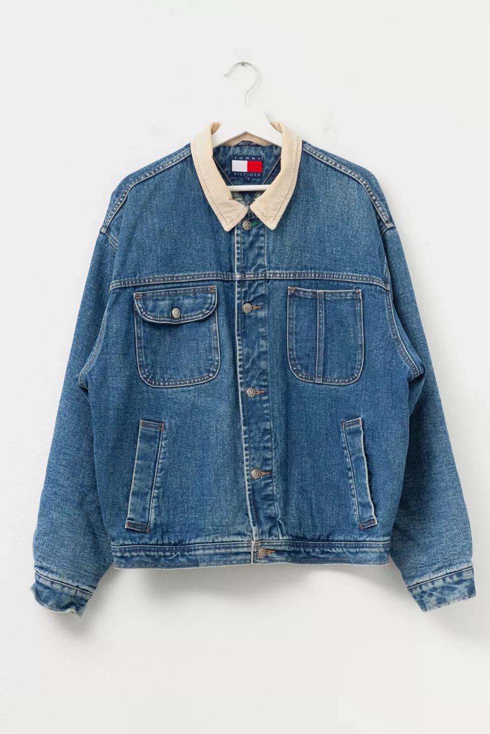 Vintage 1990s Tommy Hilfiger Flannel Lined Insulated Denim Jacket by TOMMY HILFIGER